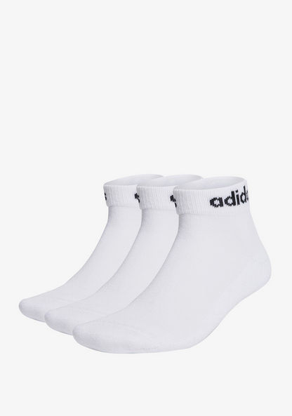Adidas Women's Linear Ankle Length Socks - HT3457-Men%27s Socks-image-0