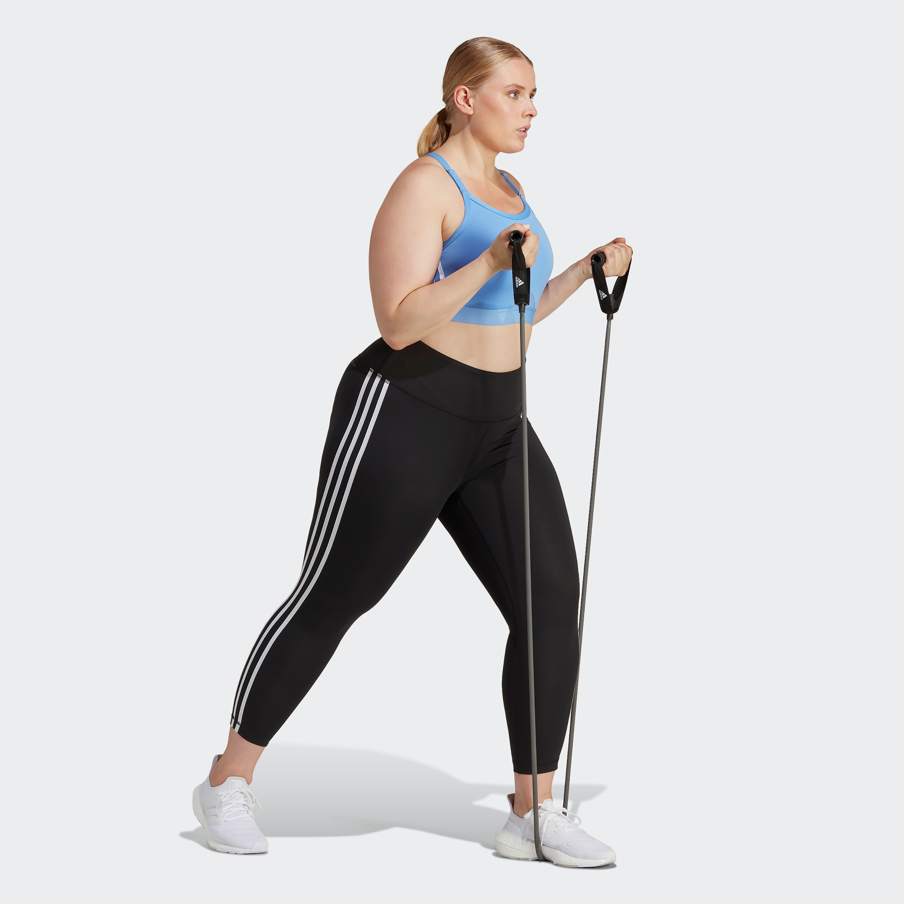  سروال ضيق رياضي للنساء مقاس 78 بي اس و3 خطوط من اديداس-women-clothing-leggings-image-2