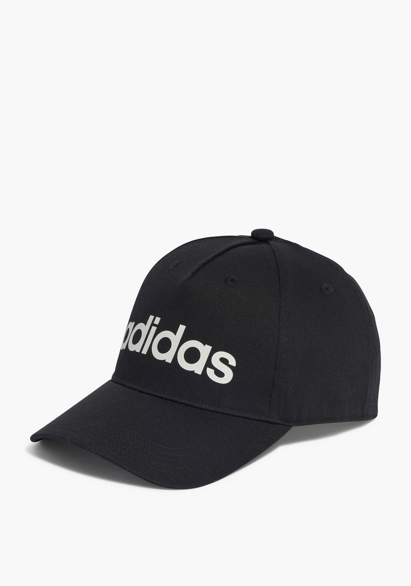 adidas Logo Print Cap with Snap Back Closure-Caps-image-0