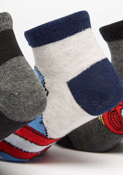 Set of 3 - Marvel Avengers Print Ankle Length Socks-Boy%27s Socks-image-1