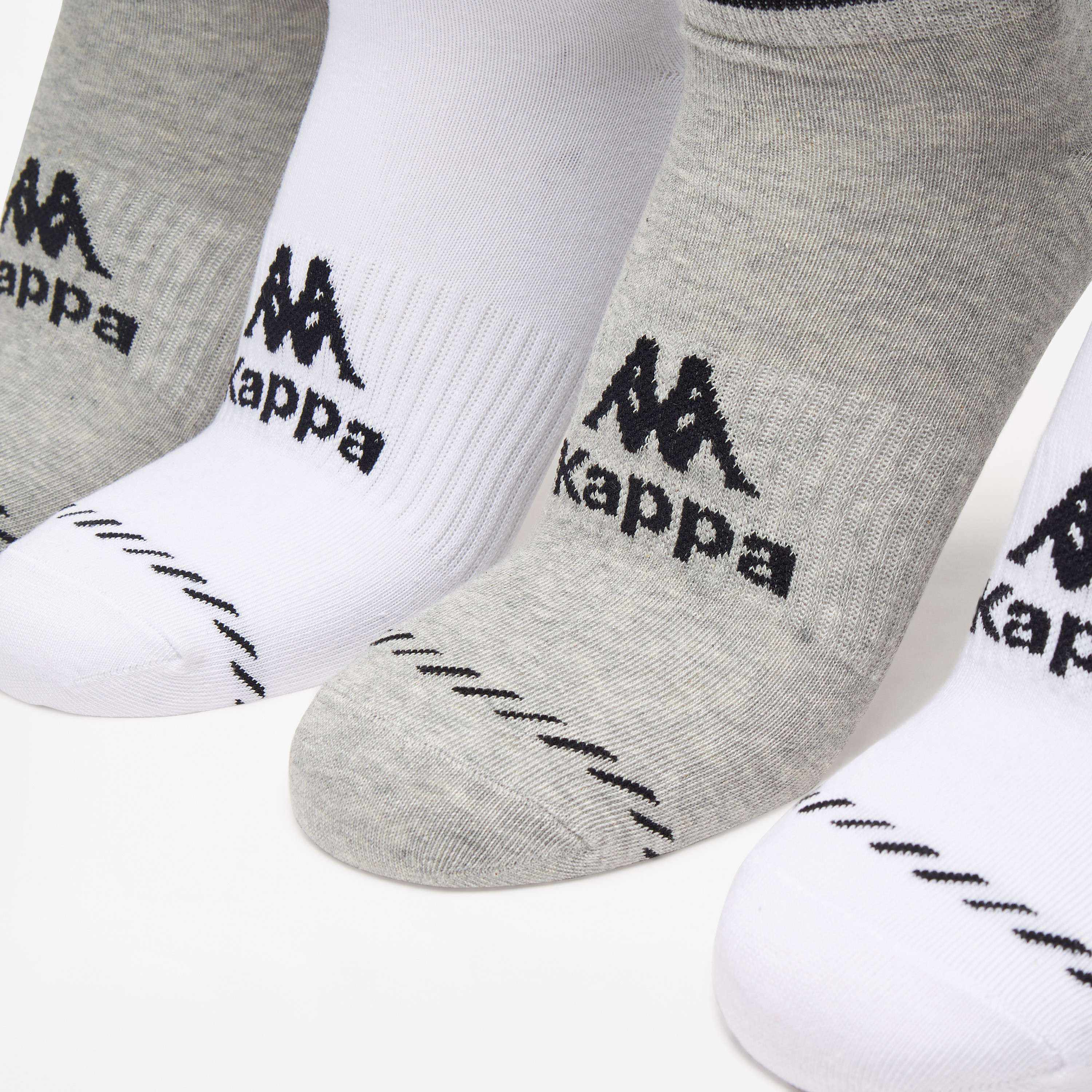 Kappa Logo Detail Ankle Length Sports Socks - Set of 5-men-socks-image-2