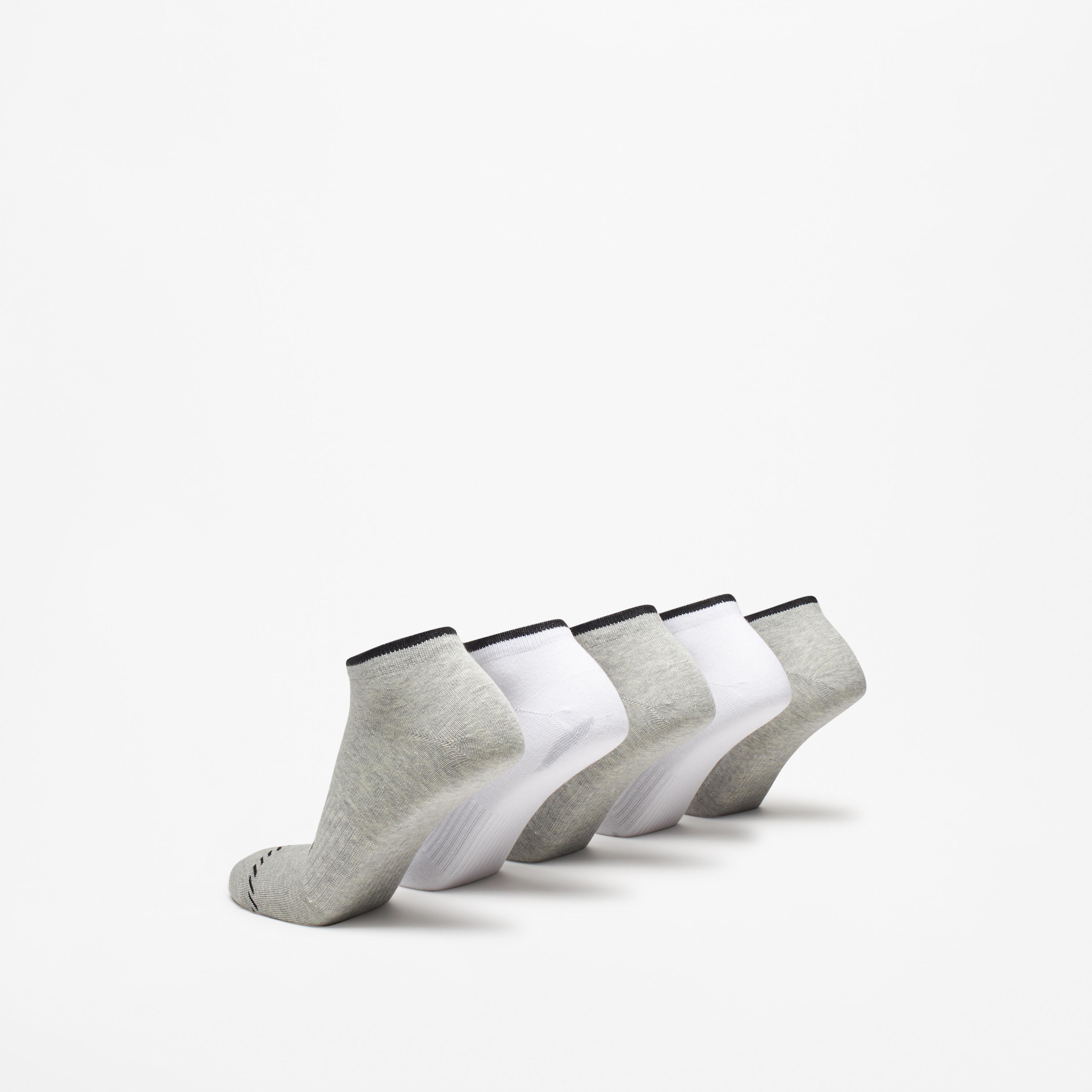 Kappa Logo Detail Ankle Length Sports Socks - Set of 5-men-socks-image-3