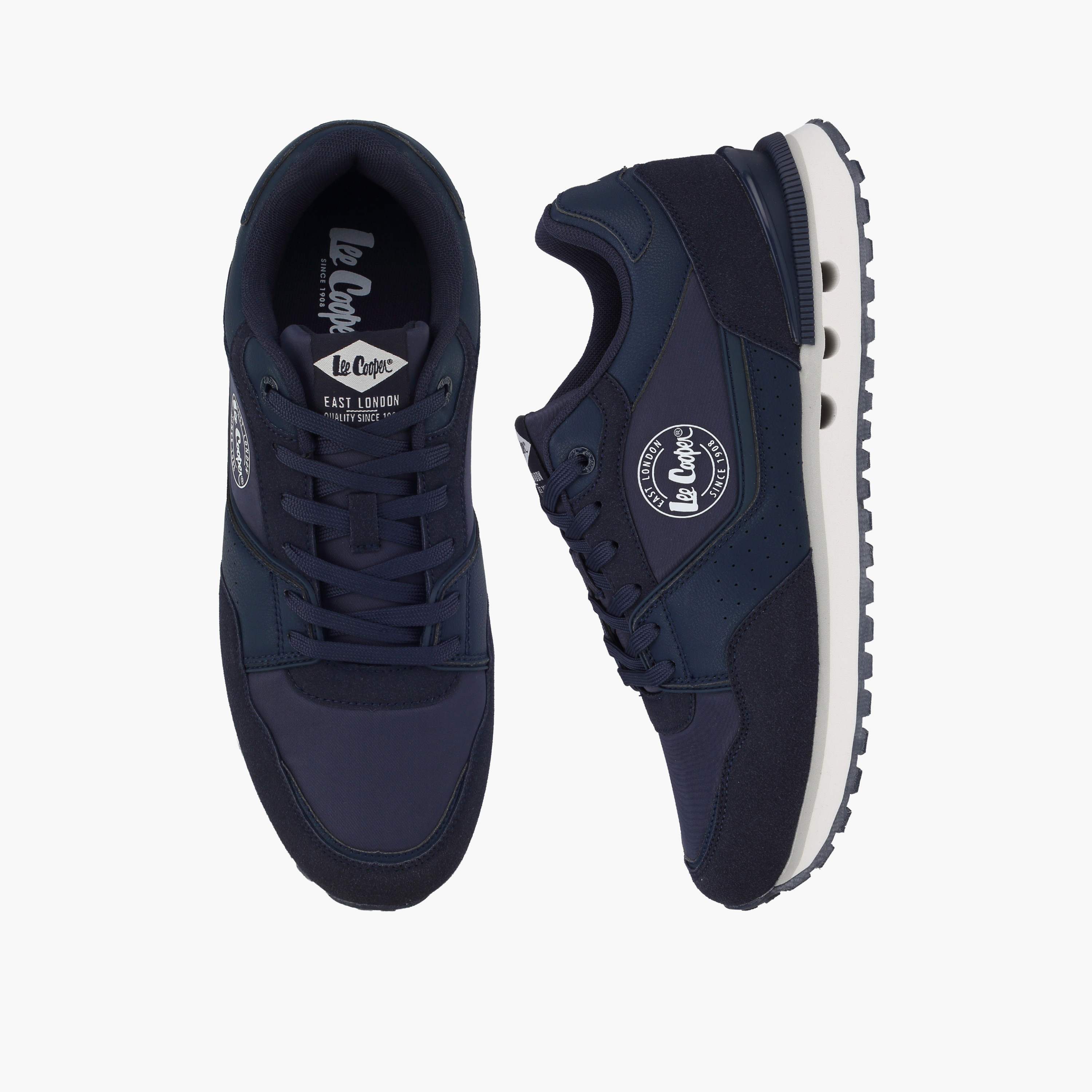 حذاء سنيكرز كاحل بقوالب ملونة ورباط للرجال من لي كوبر-men-shoes-sneakers-image-1