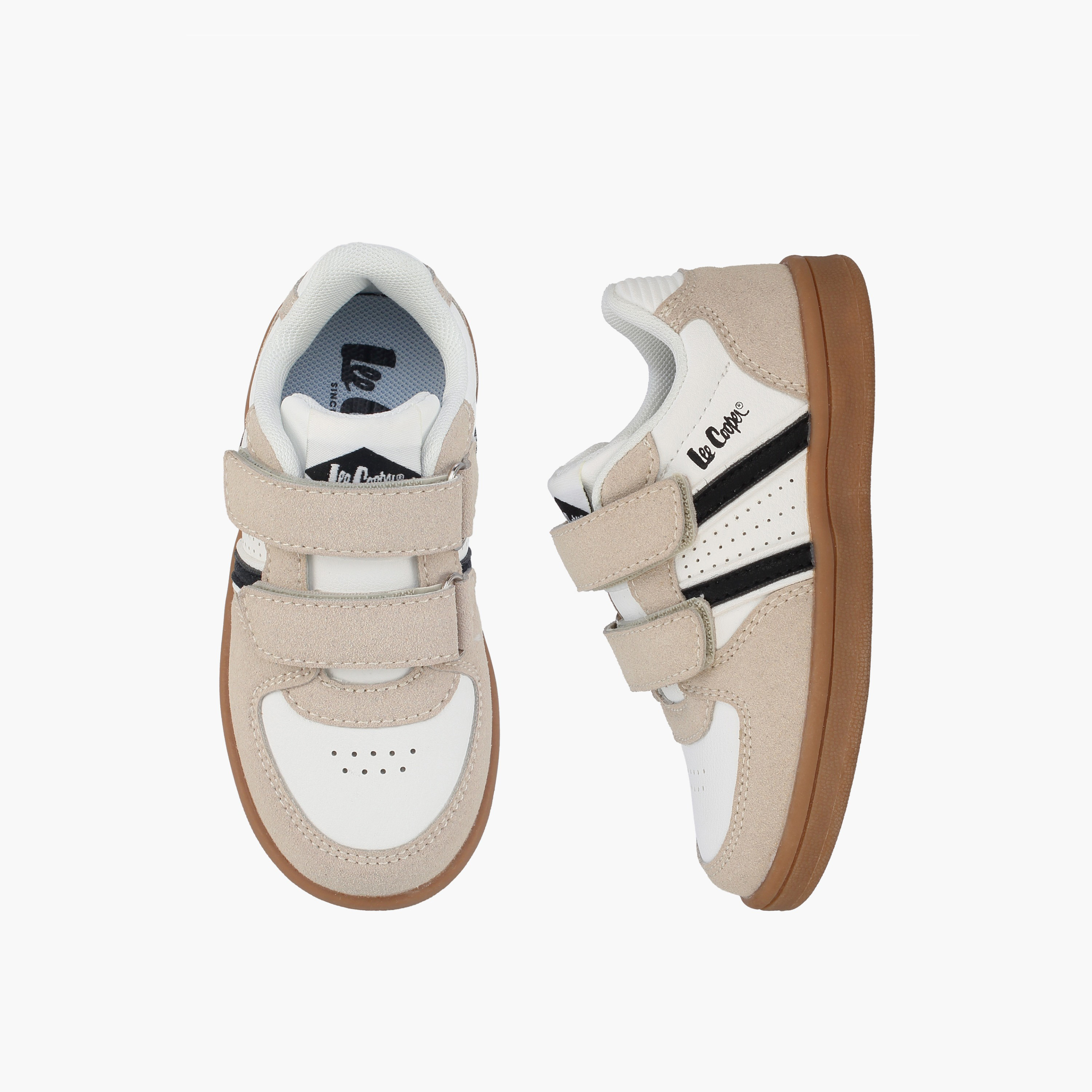 حذاء سنيكرز طول الكاحل بشريط إغلاق لاصق للبنات من لي كوبر-girls-shoes-sneakers-image-1