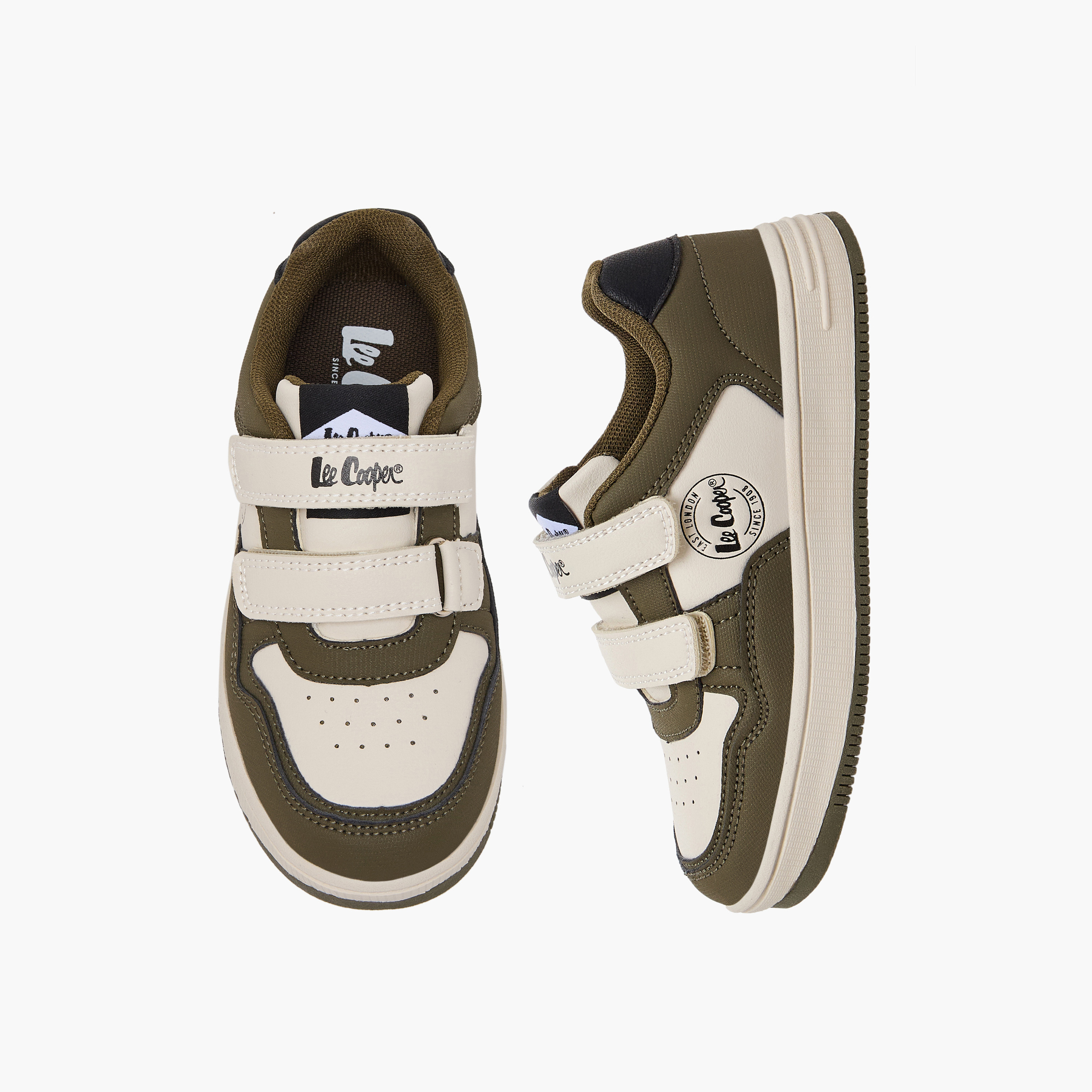 Lee Cooper Boys Panelled Hook & Loop Ankle Sneakers-boys-shoes-sneakers-image-1