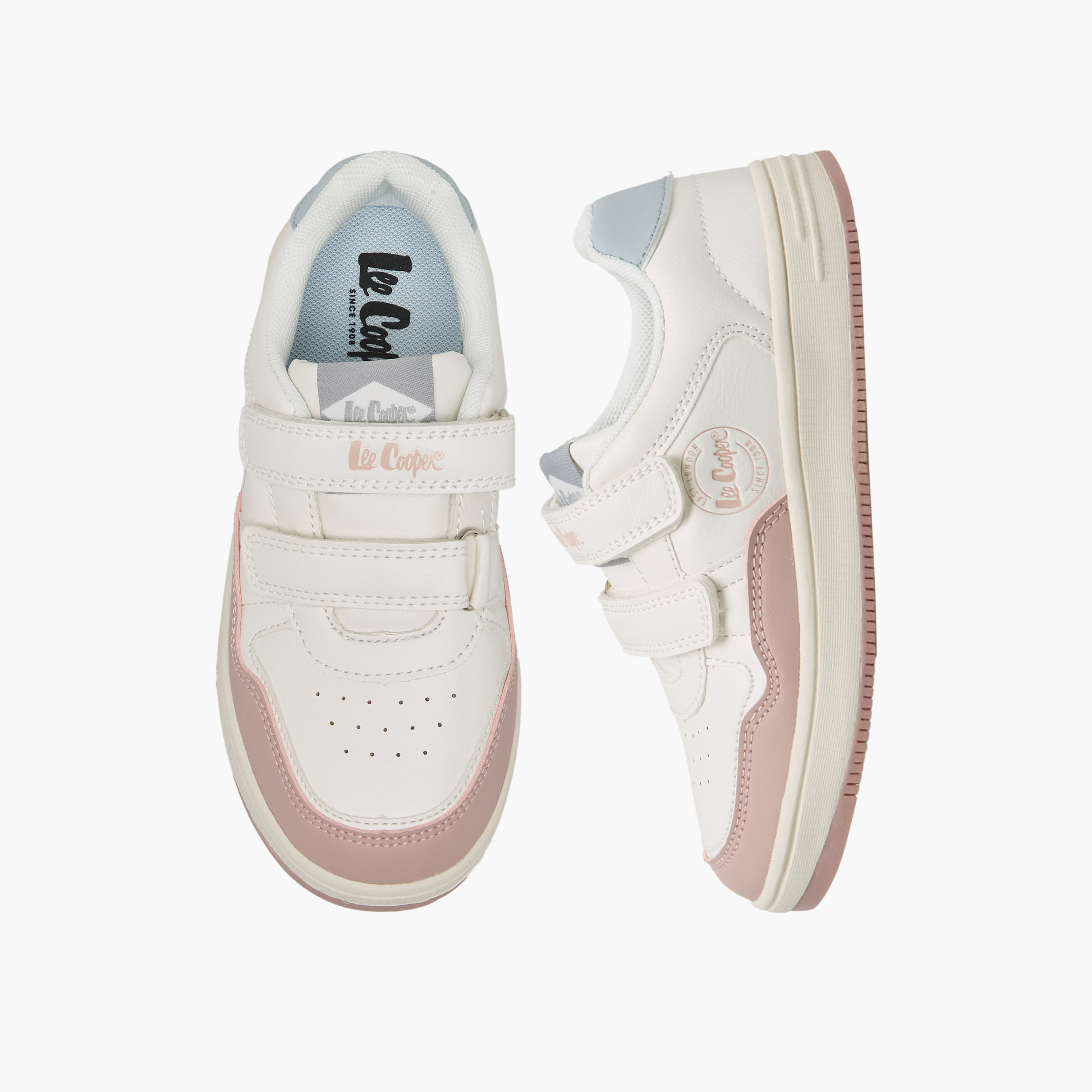 حذاء سنيكرز طول الكاحل بشريط إغلاق لاصق للبنات من لي كوبر-girls-shoes-sneakers-image-1