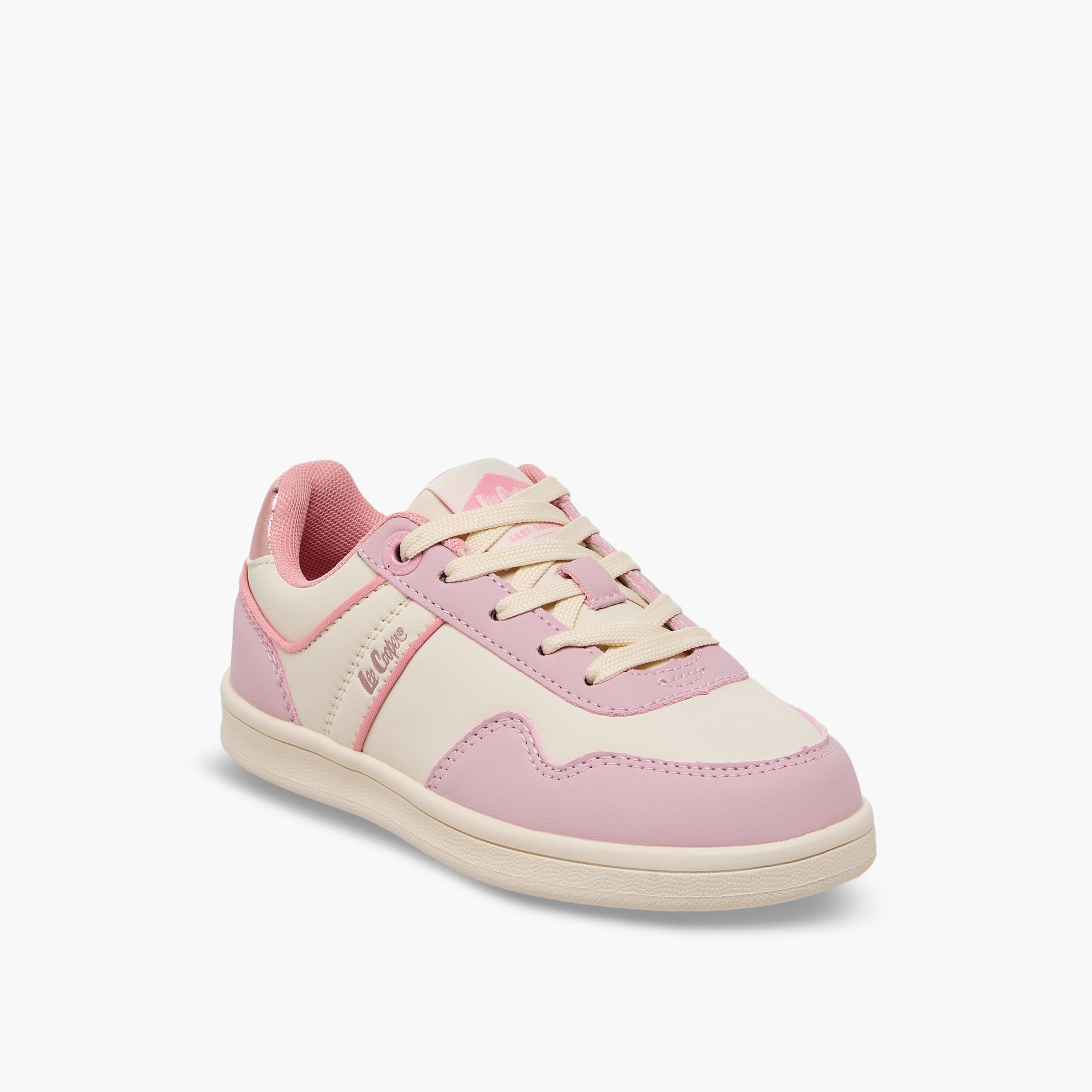 حذاء سنيكرز مخطط برقبة كاحل برباط للبنات من لي كوبر-girls-shoes-sneakers-image-2