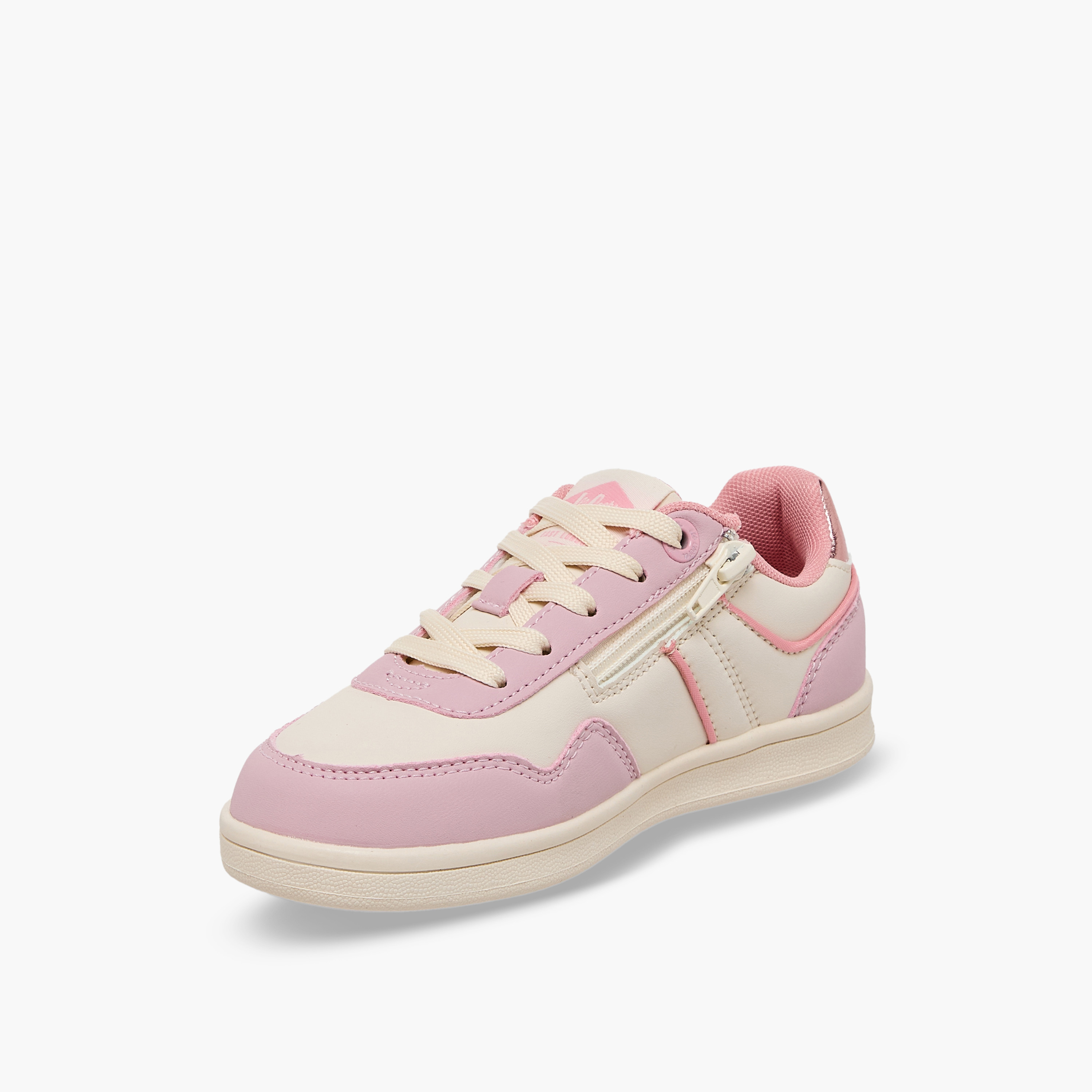 حذاء سنيكرز مخطط برقبة كاحل برباط للبنات من لي كوبر-girls-shoes-sneakers-image-4
