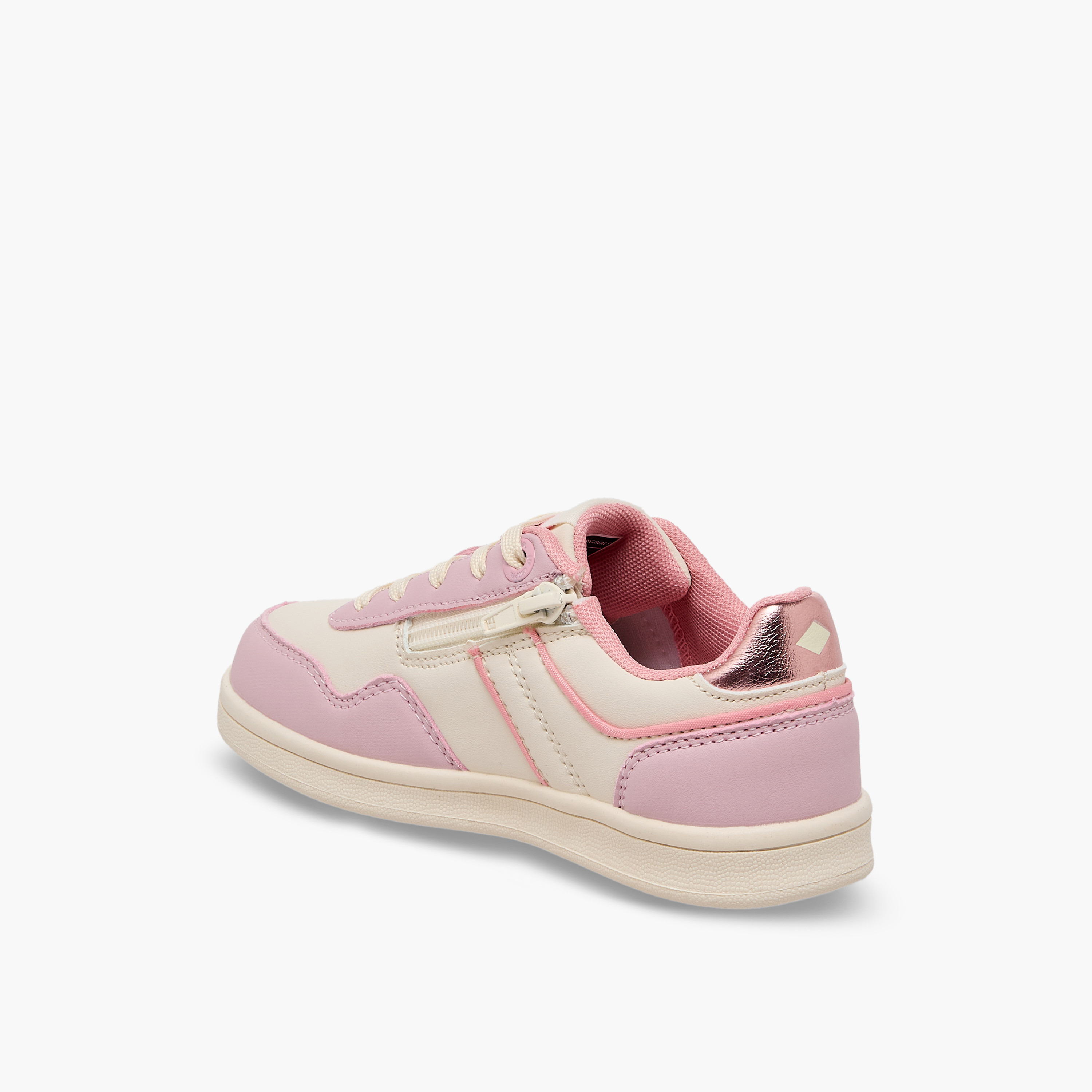حذاء سنيكرز مخطط برقبة كاحل برباط للبنات من لي كوبر-girls-shoes-sneakers-image-5