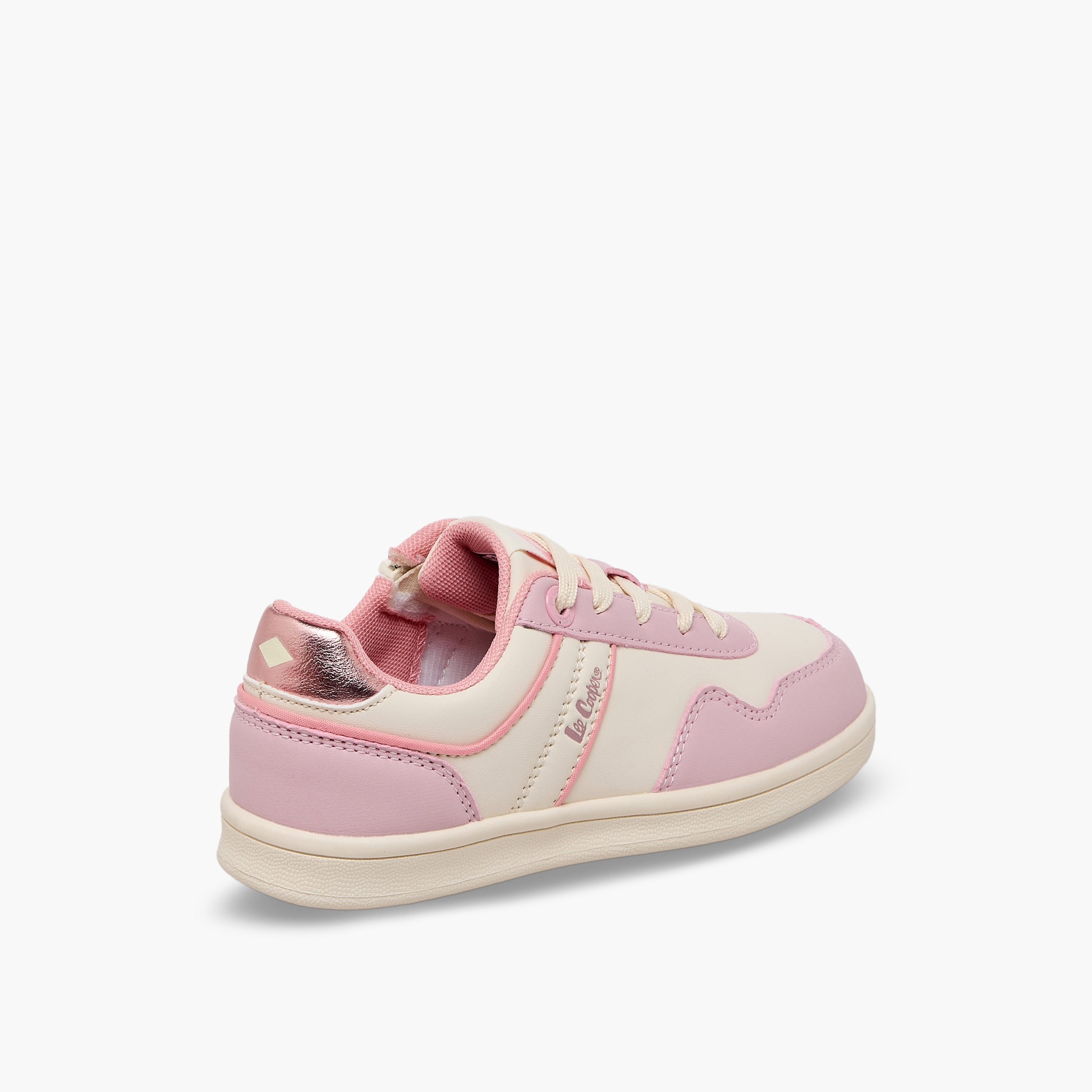 حذاء سنيكرز مخطط برقبة كاحل برباط للبنات من لي كوبر-girls-shoes-sneakers-image-6