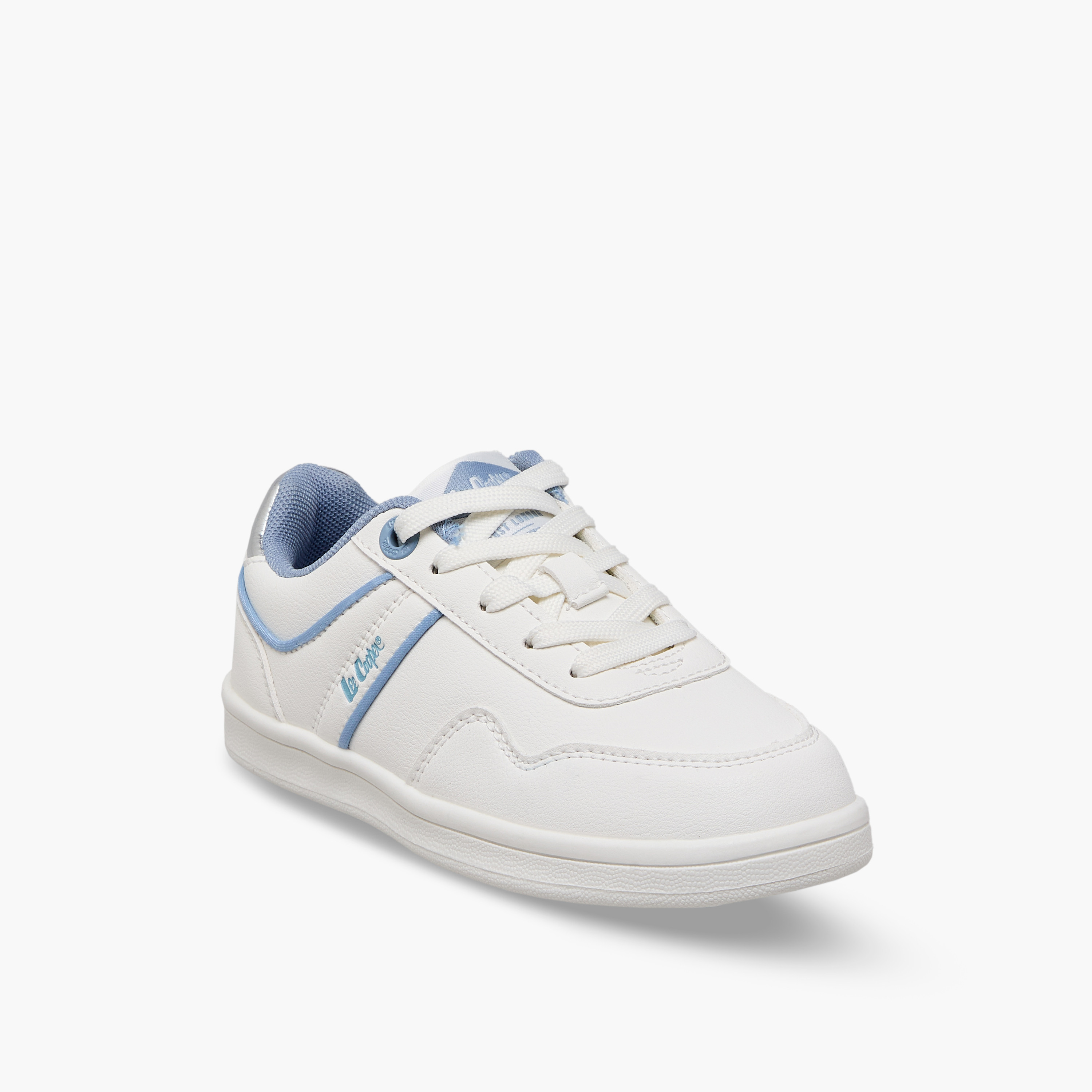 حذاء سنيكرز مخطط برقبة كاحل برباط للبنات من لي كوبر-girls-shoes-sneakers-image-2