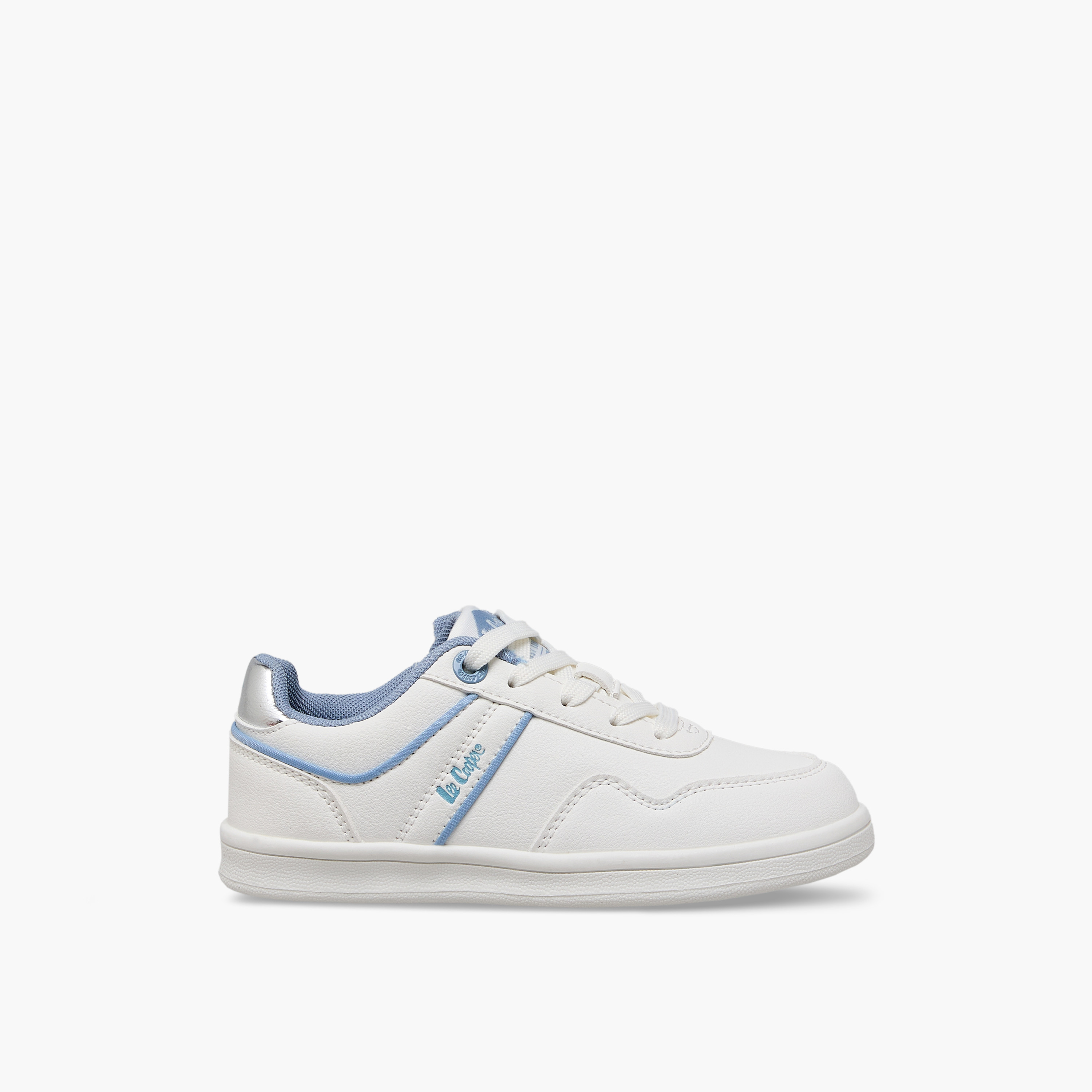 حذاء سنيكرز مخطط برقبة كاحل برباط للبنات من لي كوبر-girls-shoes-sneakers-image-3