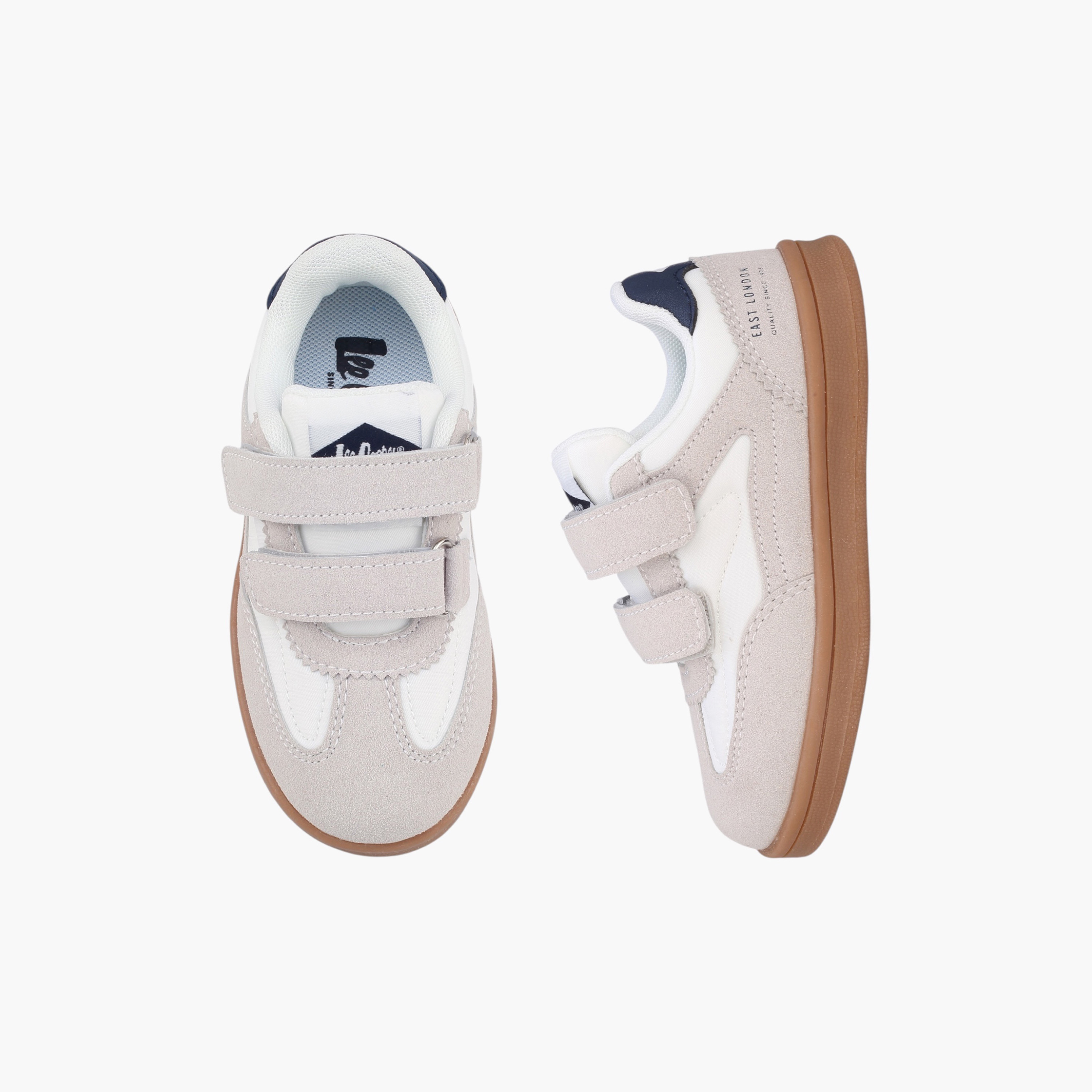 Lee Cooper Girls Panelled Hook & Loop Sneakers-girls-shoes-sneakers-image-1