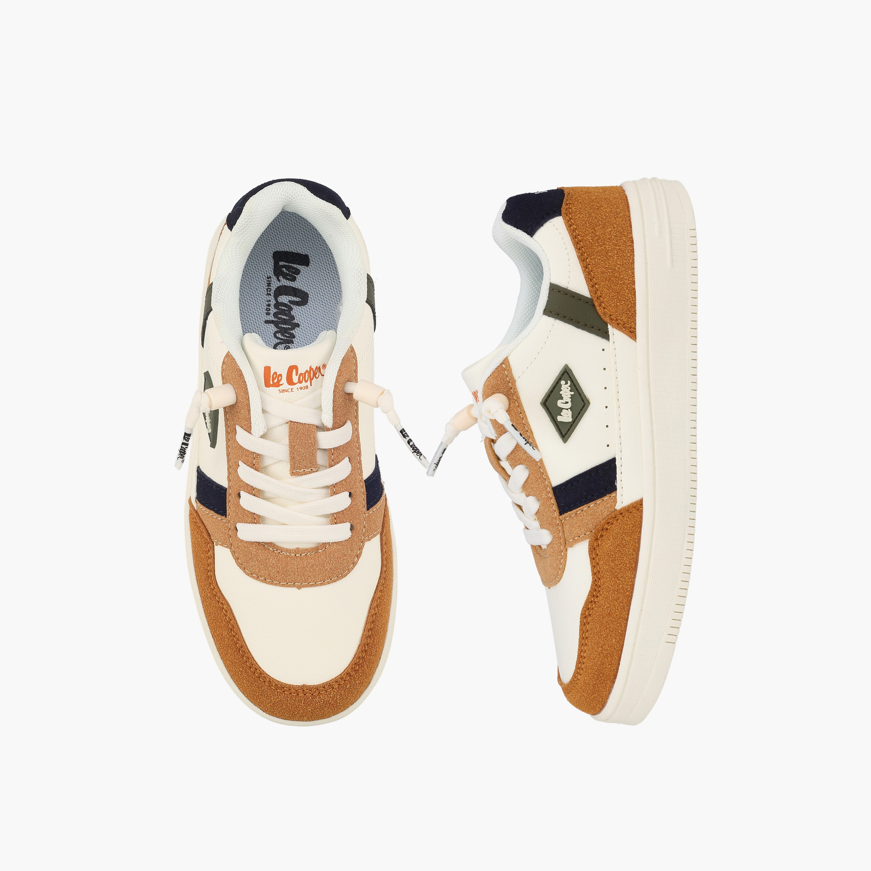 Lee Cooper Boys Panelled Lace-Up Sneakers-boys-shoes-sneakers-image-1