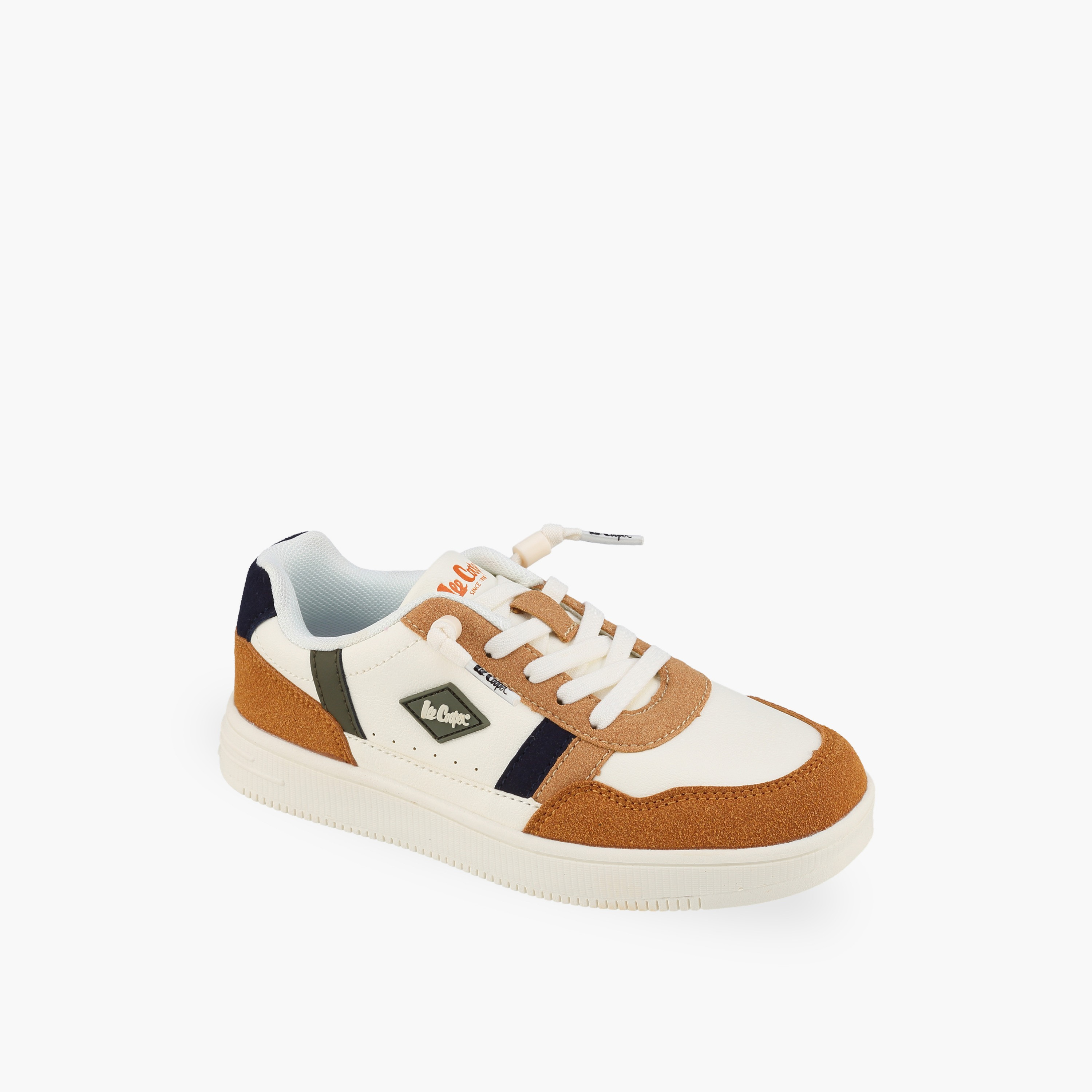 Lee Cooper Boys Panelled Lace-Up Sneakers-boys-shoes-sneakers-image-2