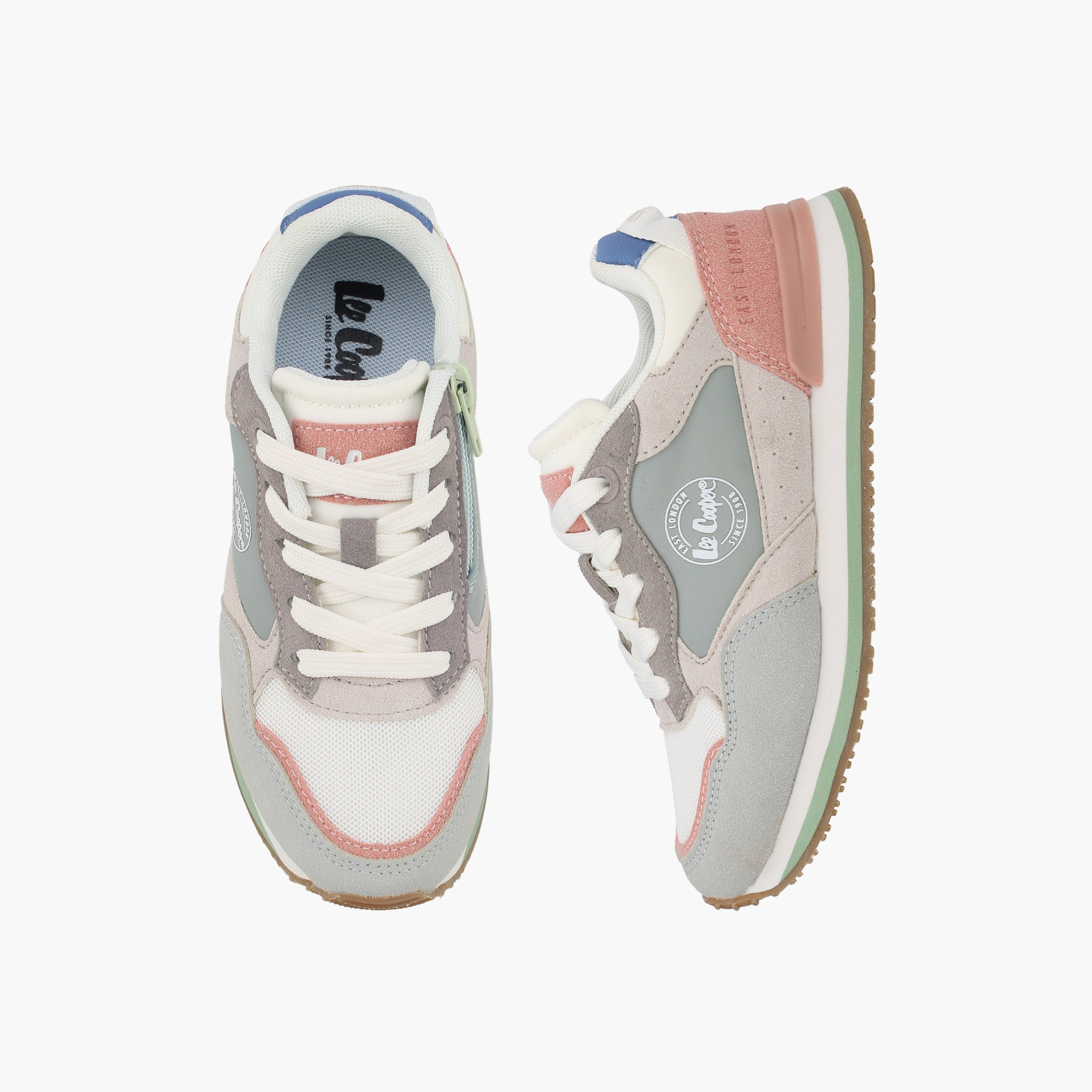 Lee Cooper Girls Panelled Lace-Up Ankle Sneakers-girls-shoes-sneakers-image-1