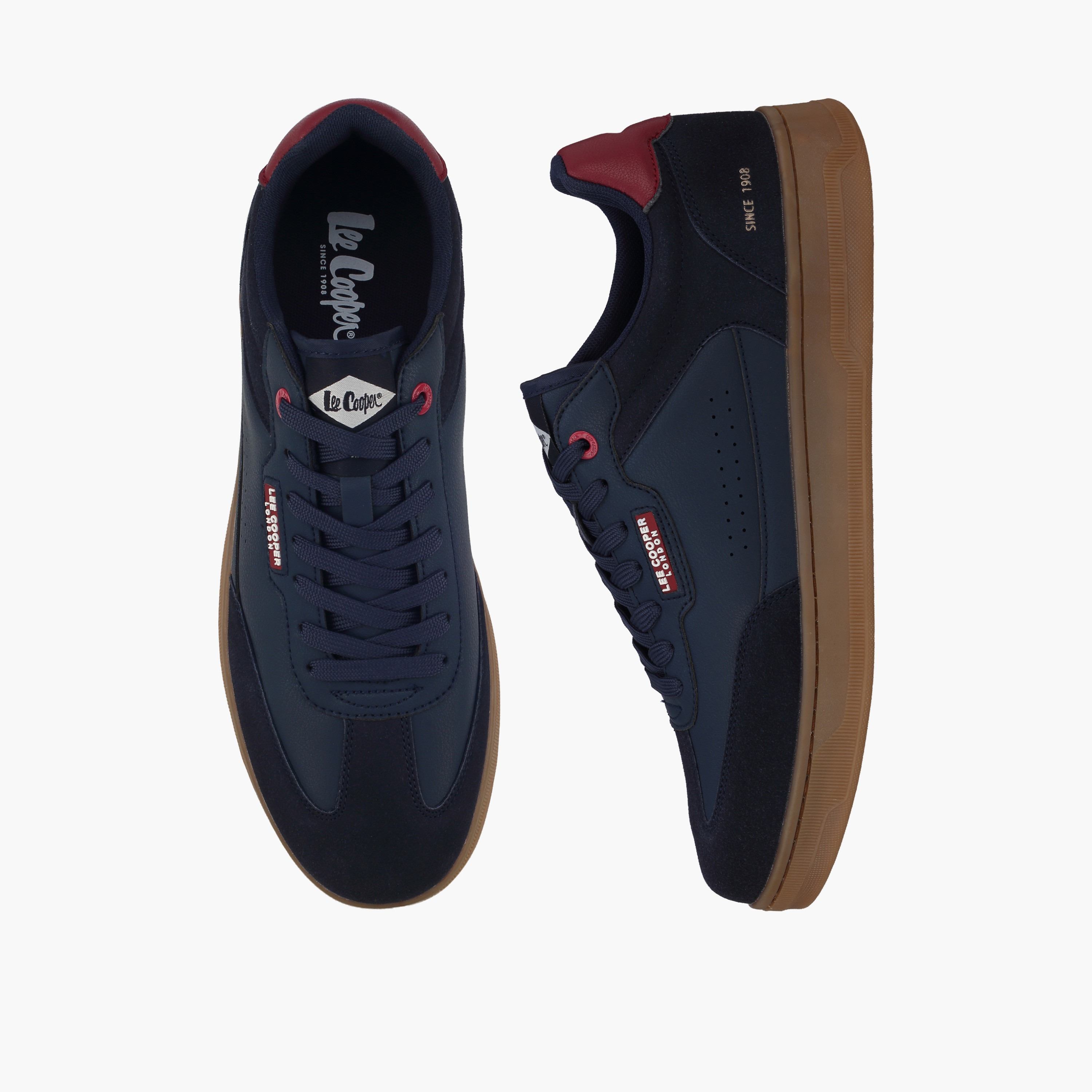 Lee Cooper Men Panelled Lace-Up Sneakers-men-shoes-sneakers-image-1