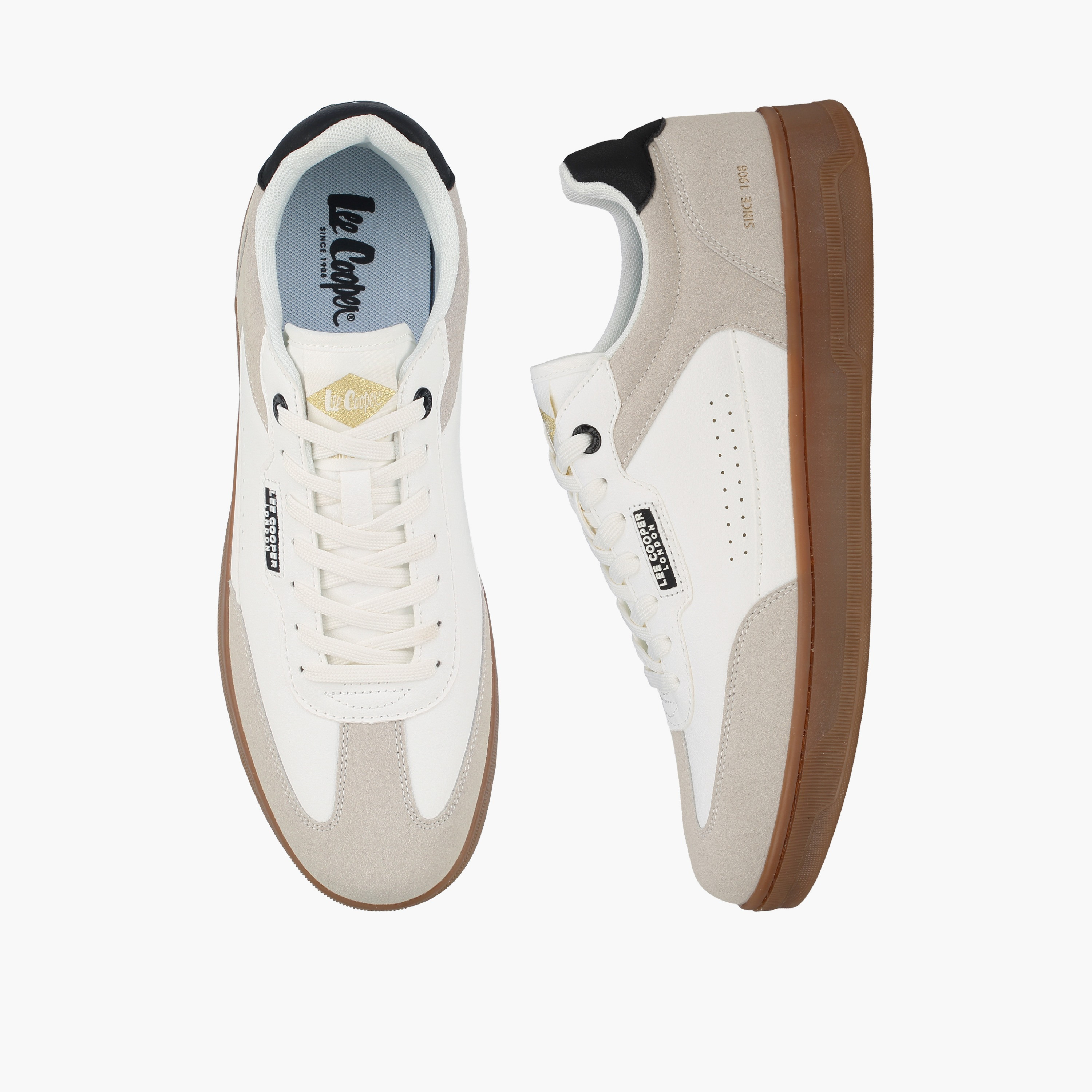 Lee Cooper Men Panelled Lace-Up Sneakers-men-shoes-sneakers-image-1