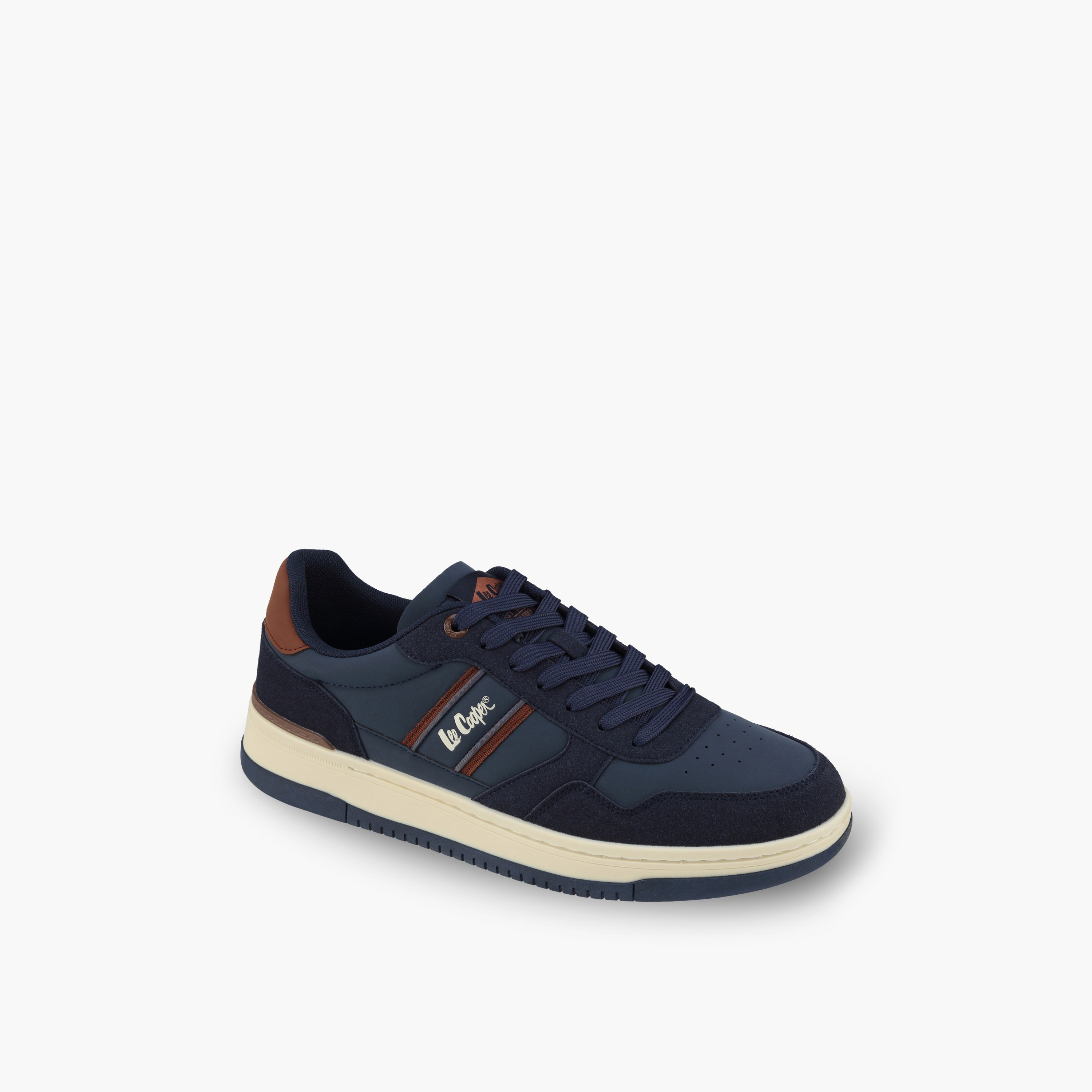 حذاء سنيكرز للكاحل برباط وطبعات شعار للرجال من لي كوبر-men-shoes-sneakers-image-2