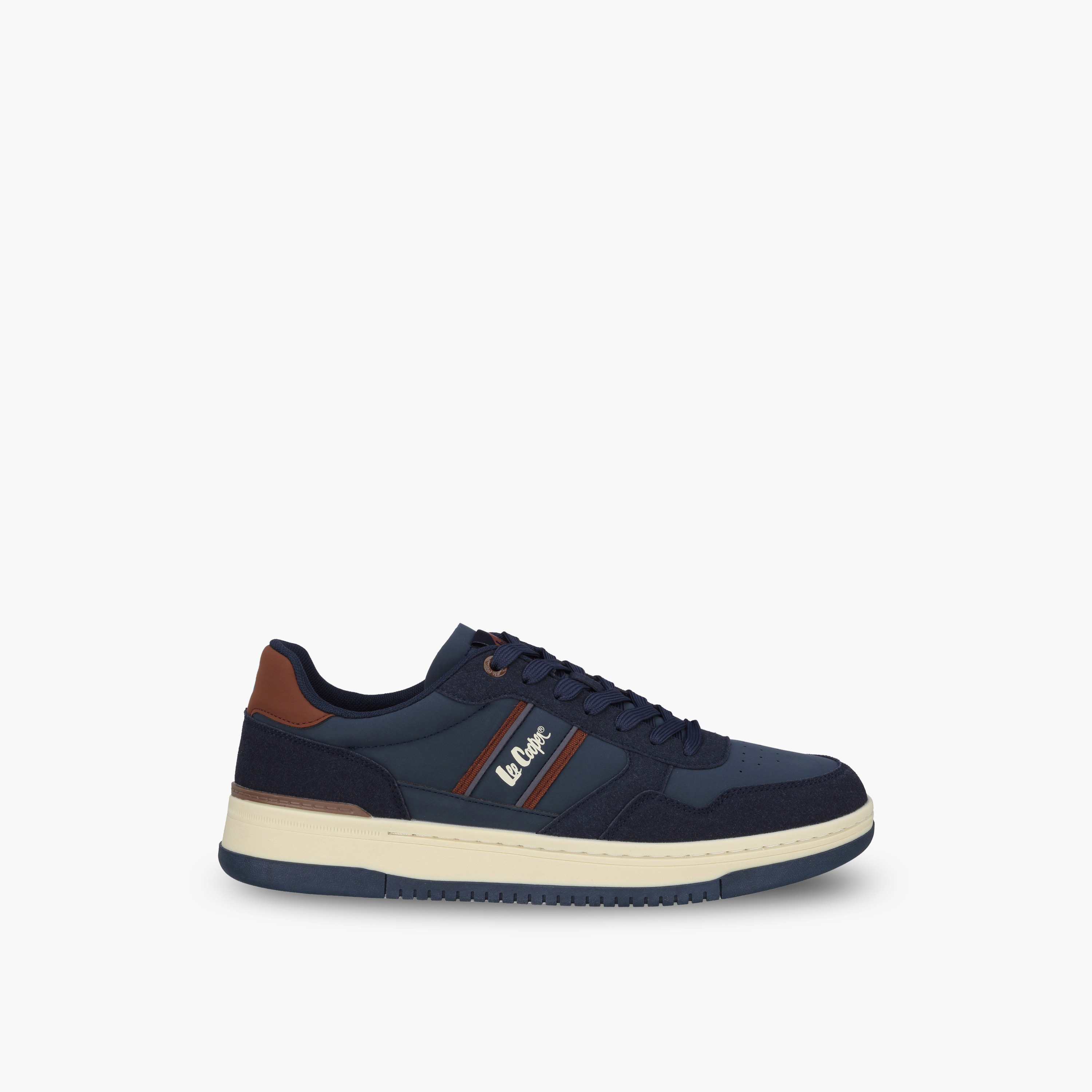 حذاء سنيكرز للكاحل برباط وطبعات شعار للرجال من لي كوبر-men-shoes-sneakers-image-3