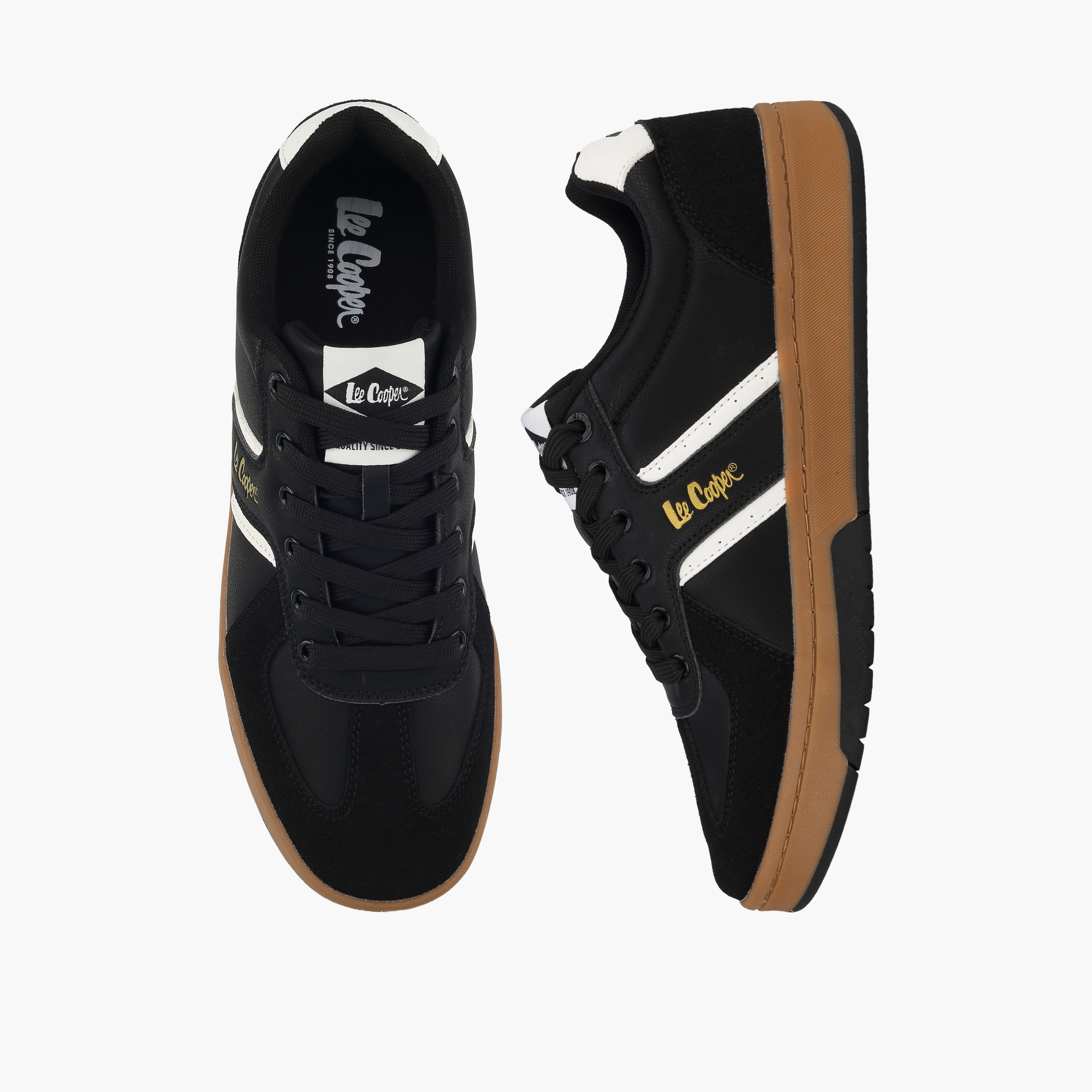 Lee Cooper Men Logo Print Lace-Up Sneakers-men-shoes-sneakers-image-1