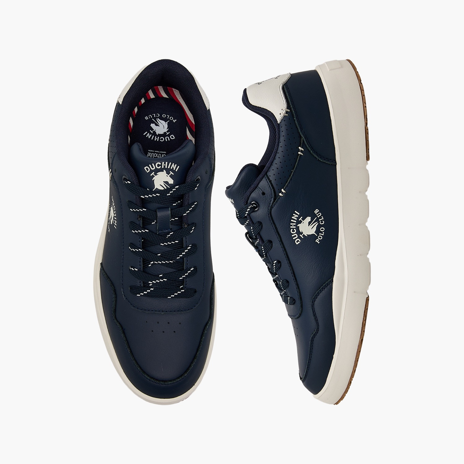 Duchini Men Logo Print Lace-Up Ankle Sneakers-men-shoes-sneakers-image-1