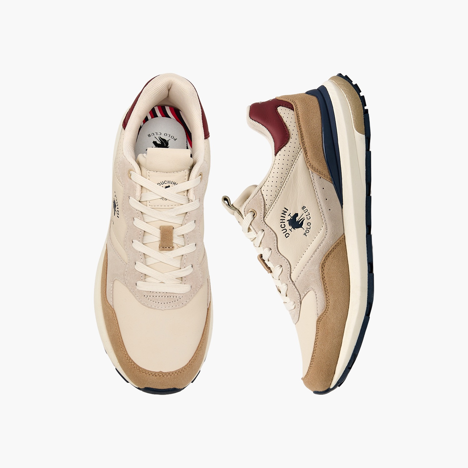 حذاء سنيكرز كاحل برباط وطبعات شعار للرجال من دوتشيني-men-shoes-sneakers-image-1