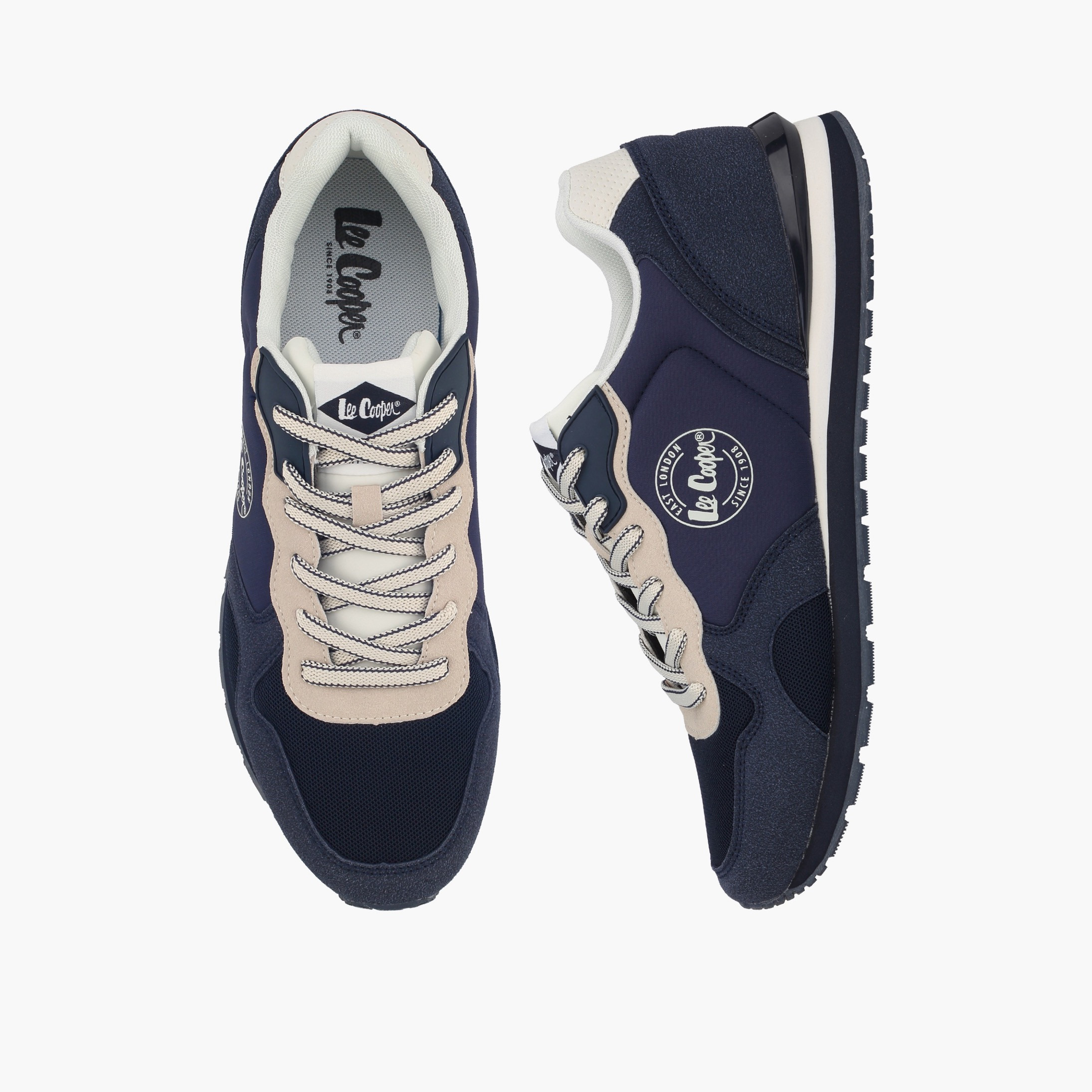 حذاء سنيكرز برباط إغلاق وطبعات شعار للرجال من لي كوبر-men-shoes-sneakers-image-1