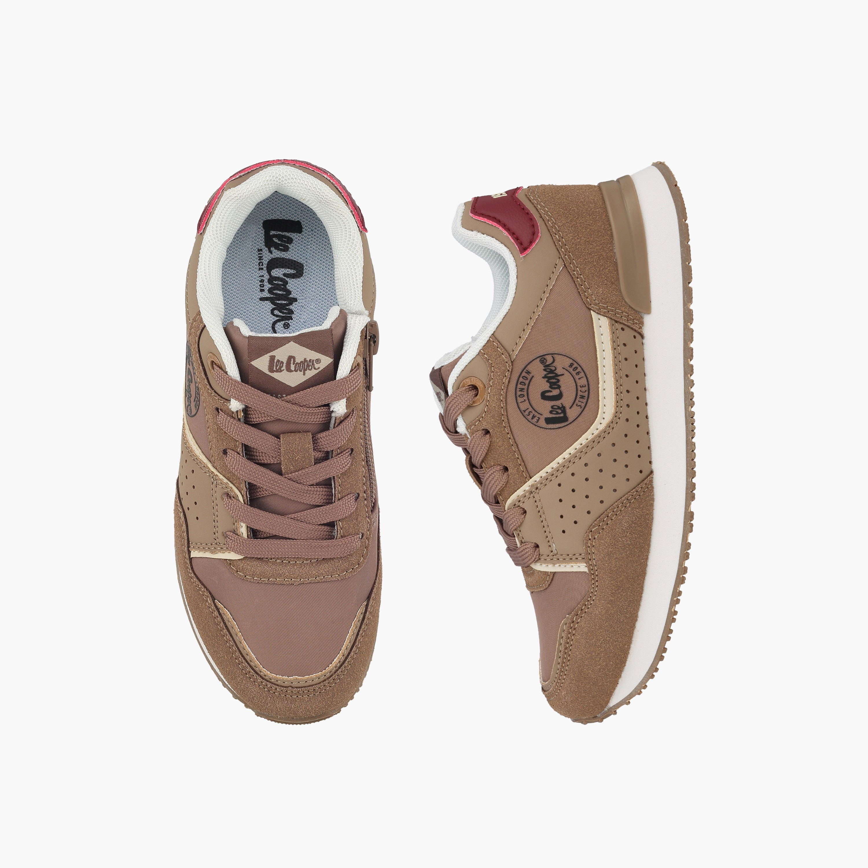 حذاء سنيكرز للأولاد مع خيوط للتثبيت وتصميم ملون من لي كوبر-boys-shoes-sneakers-image-1