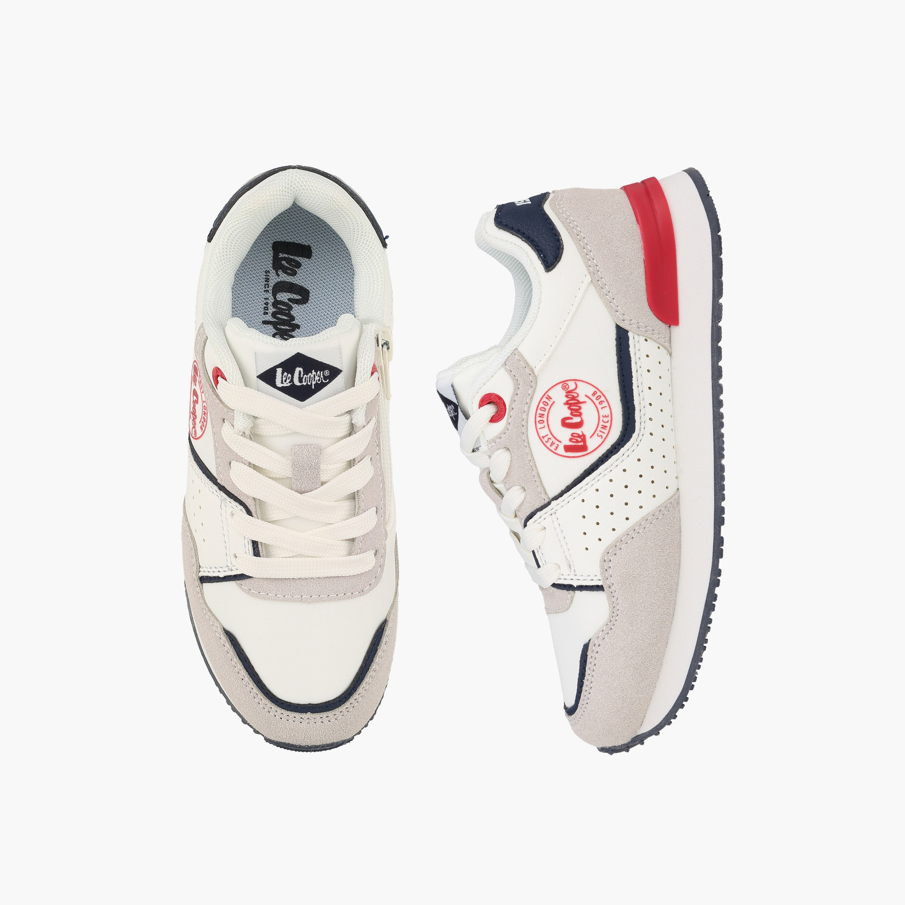 حذاء سنيكرز للأولاد مع خيوط للتثبيت وتصميم ملون من لي كوبر-boys-shoes-sneakers-image-1