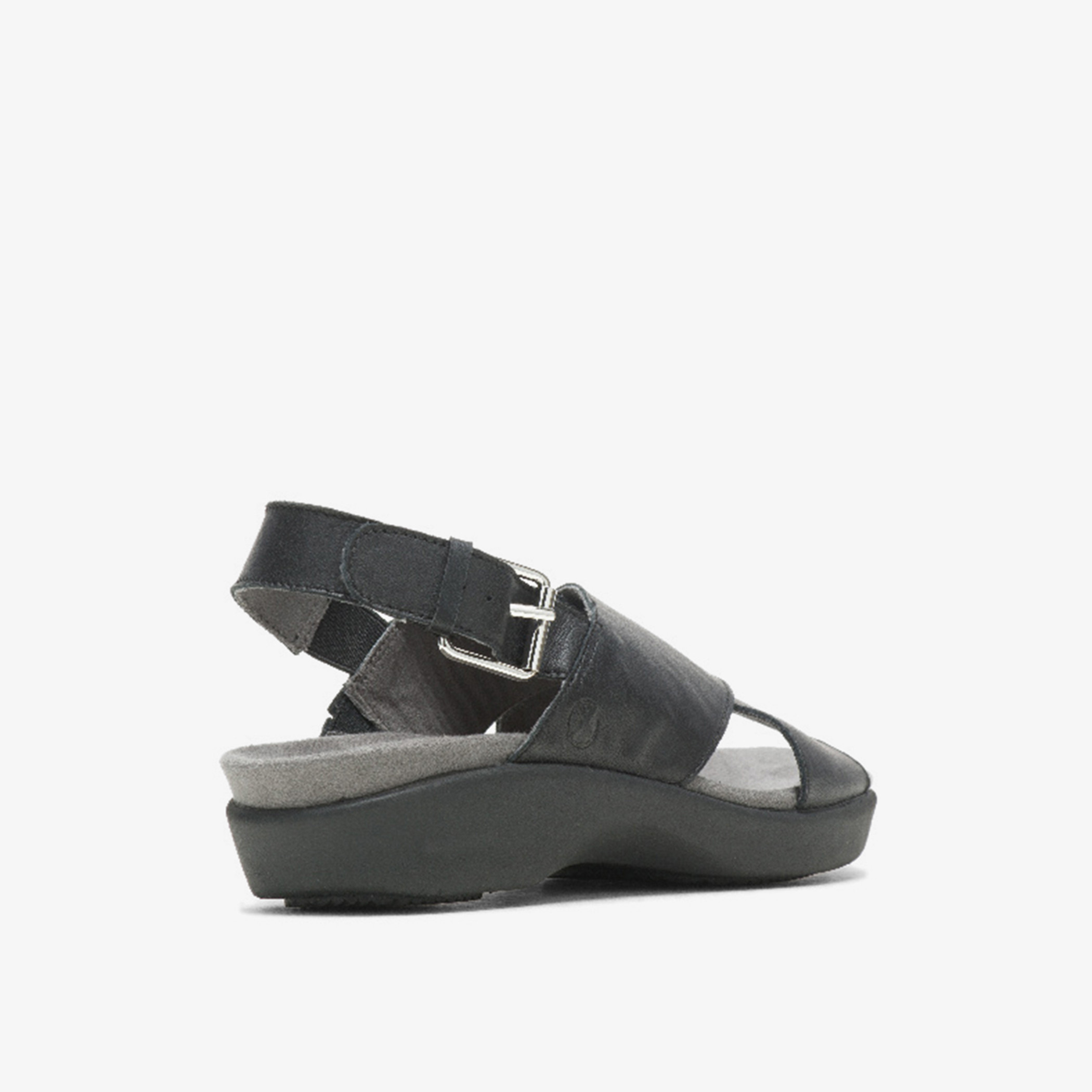 صندل دوري سلينجباك كريسس كروس نسائي أسود سادة من هاش بابيز-women-shoes-sandals-flats-image-2