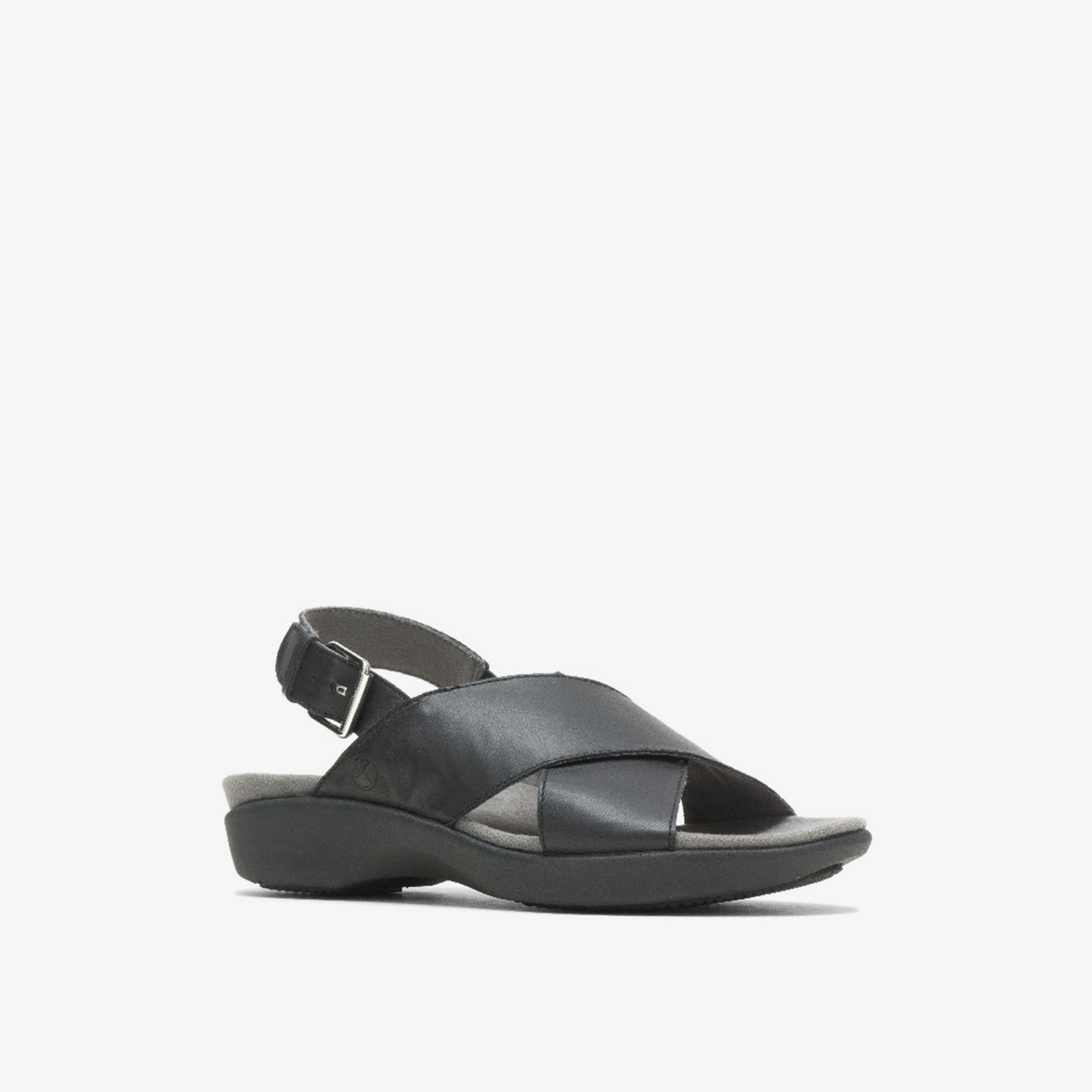 صندل دوري سلينجباك كريسس كروس نسائي أسود سادة من هاش بابيز-women-shoes-sandals-flats-image-3