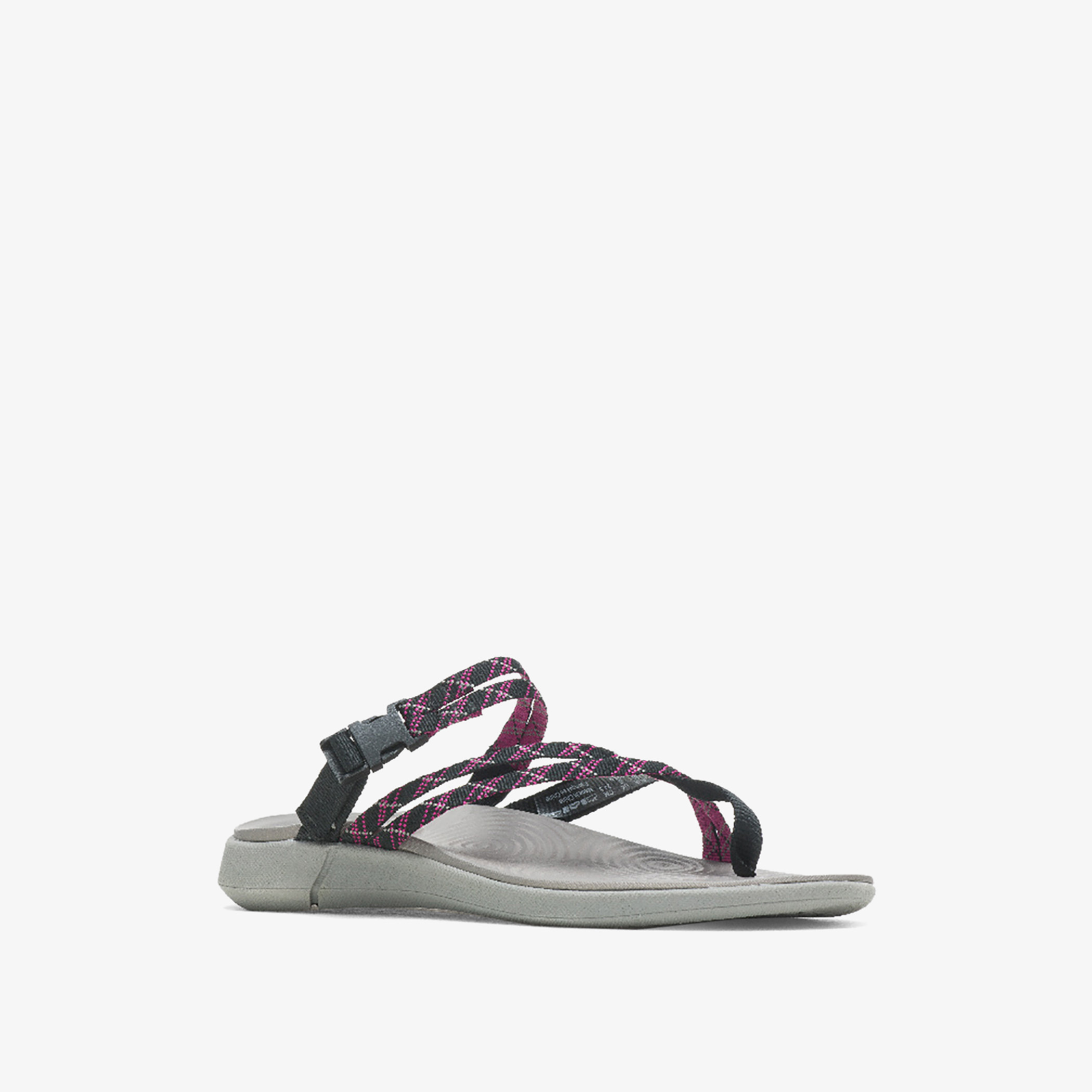 صندل هاش بابيز مسطح أسود بحمالات مزخرفة للنساء-women-shoes-sandals-flats-image-2