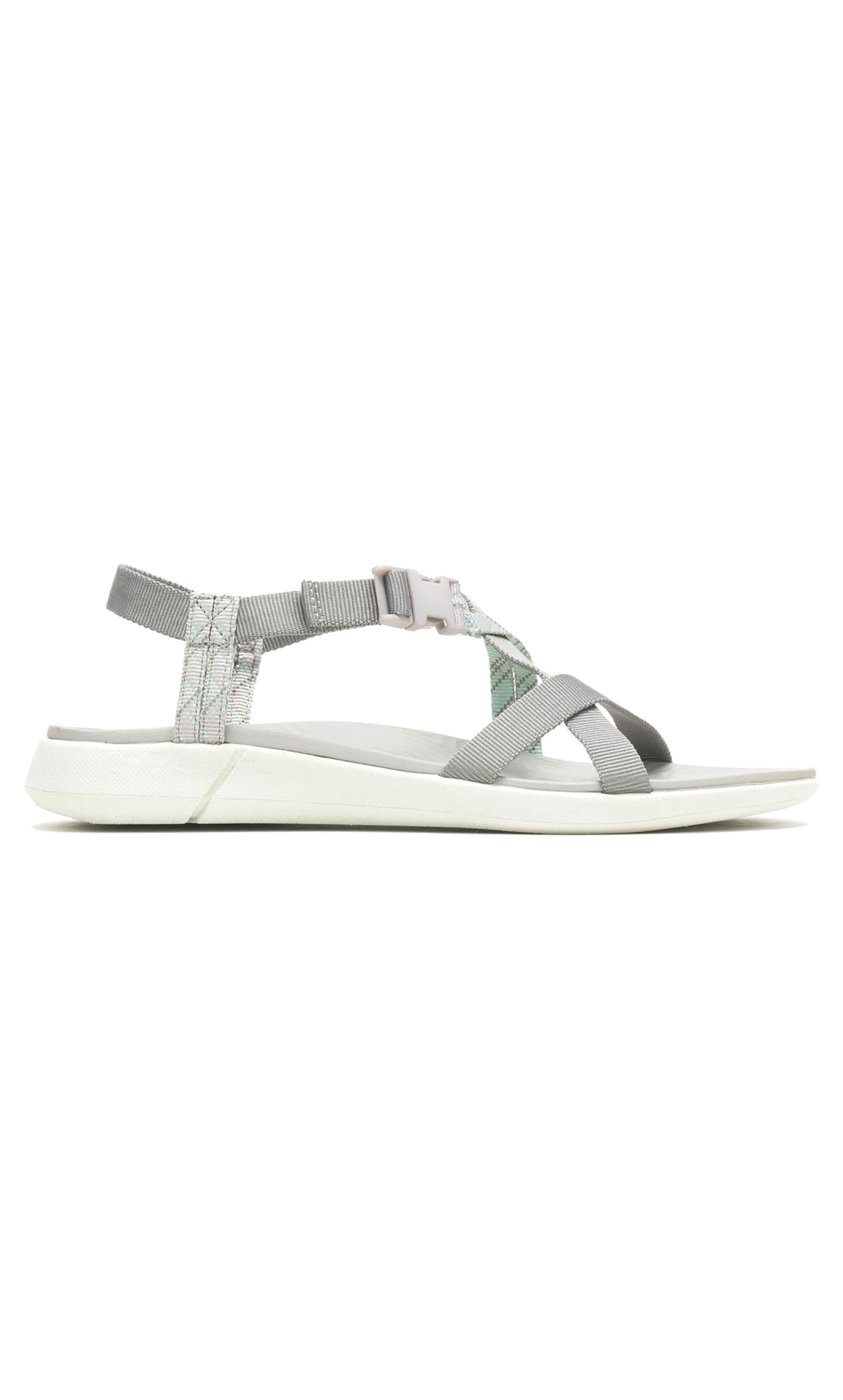 صندل تريك فلات جيد رمادي منقوش للنساء من هاش بابيز-women-shoes-sandals-flats-image-2