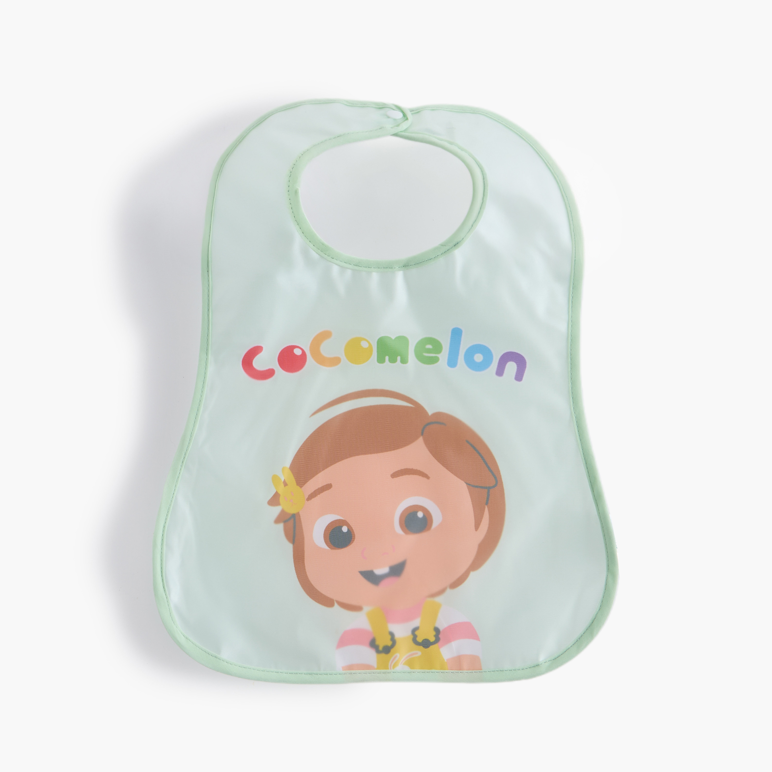 Disney Cocomelon Print Bib with Button Closure - Set of 2-baby-feeding-bibs-image-3