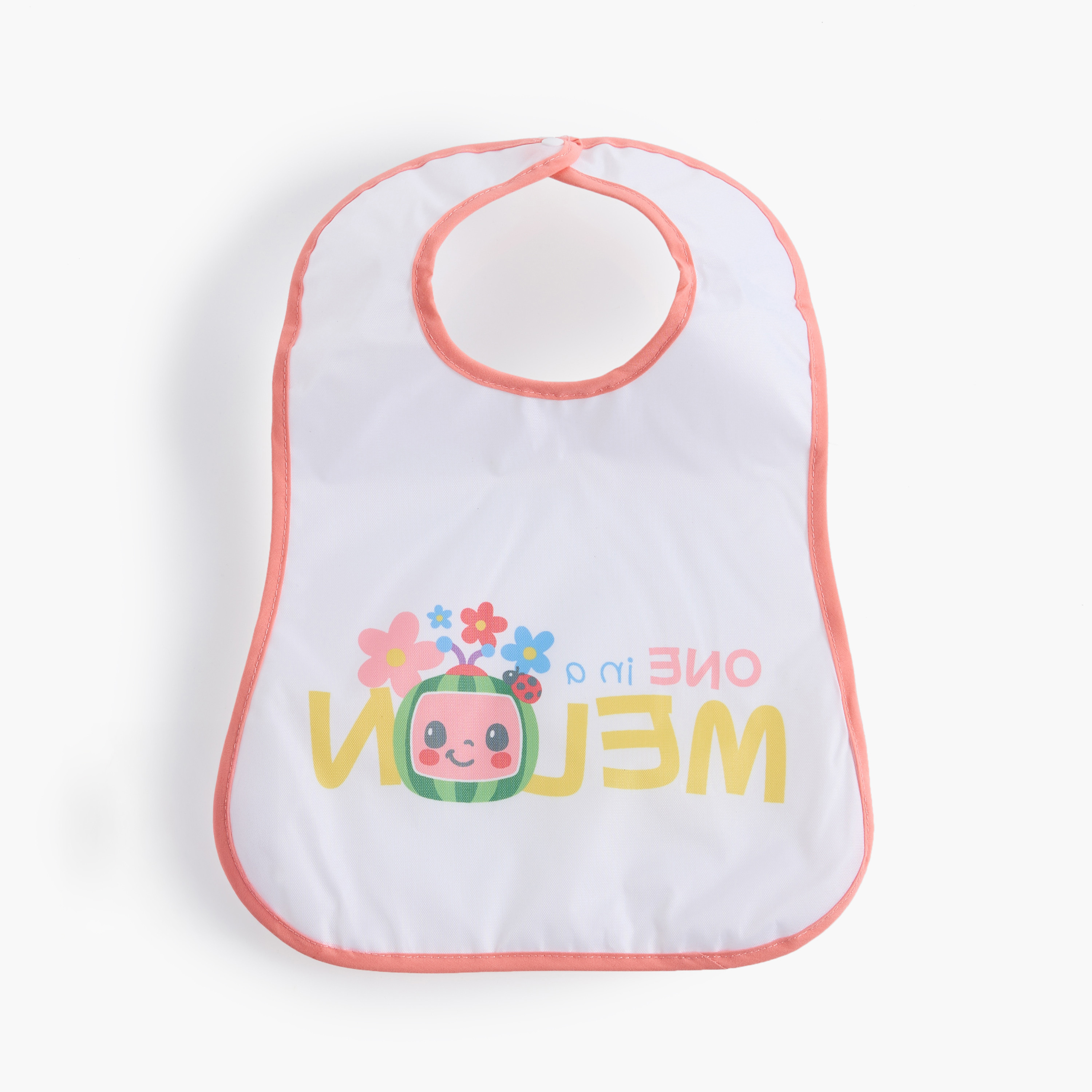 Disney Cocomelon Print Bib with Button Closure - Set of 2-baby-feeding-bibs-image-4