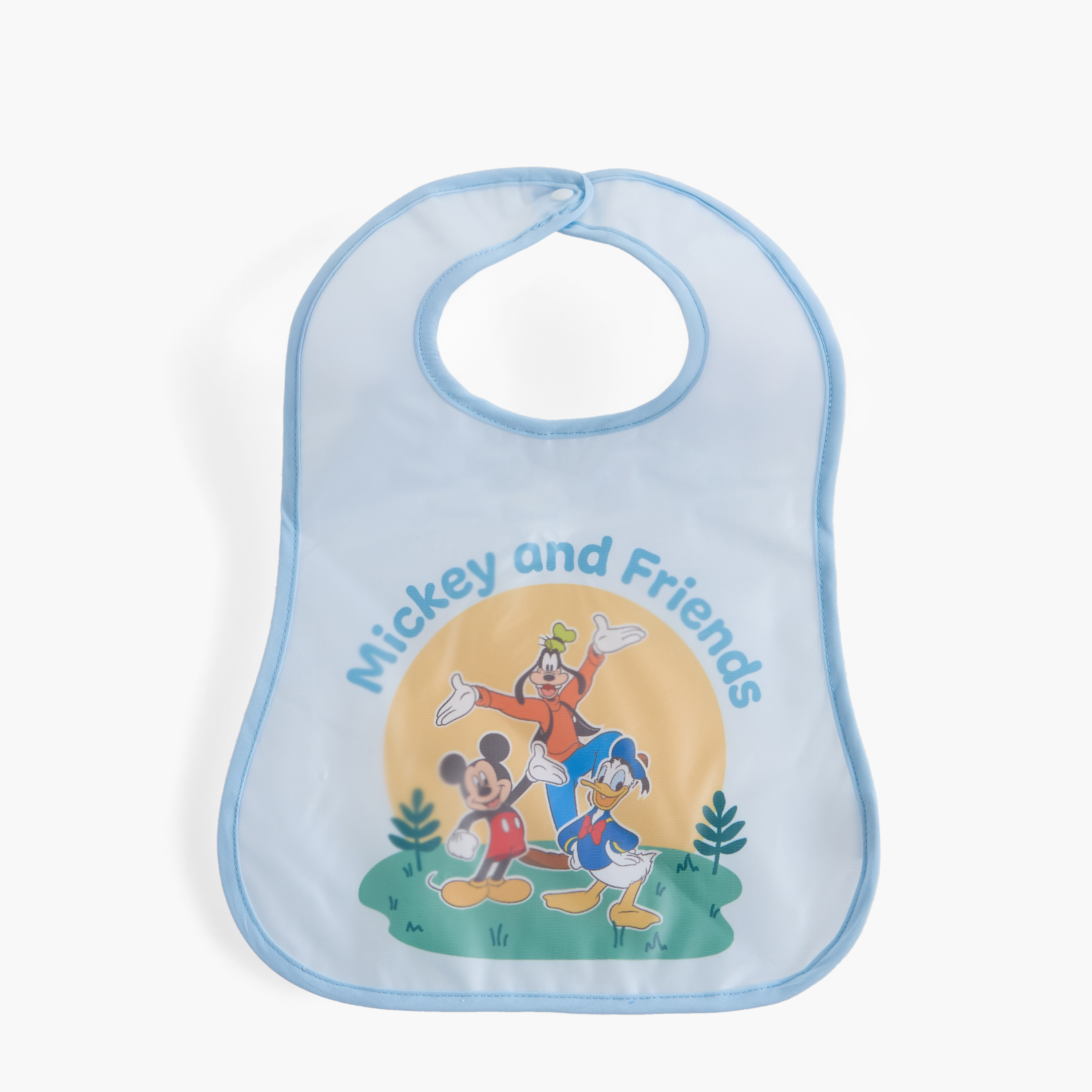 Disney Mickey Mouse and Friends Print Bib with Button Closure - Set of 2-baby-feeding-bibs-image-2