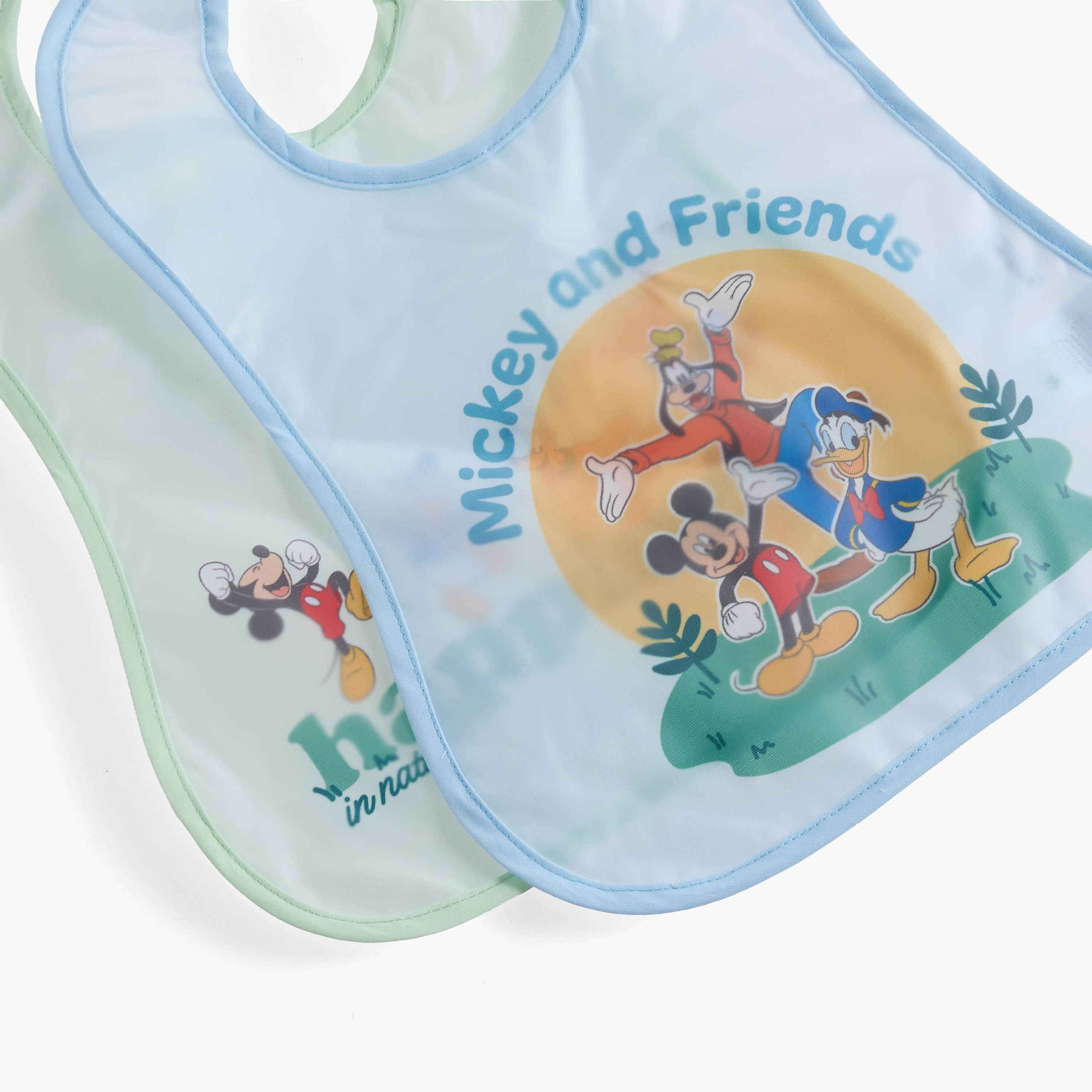 Disney Mickey Mouse and Friends Print Bib with Button Closure - Set of 2-baby-feeding-bibs-image-5