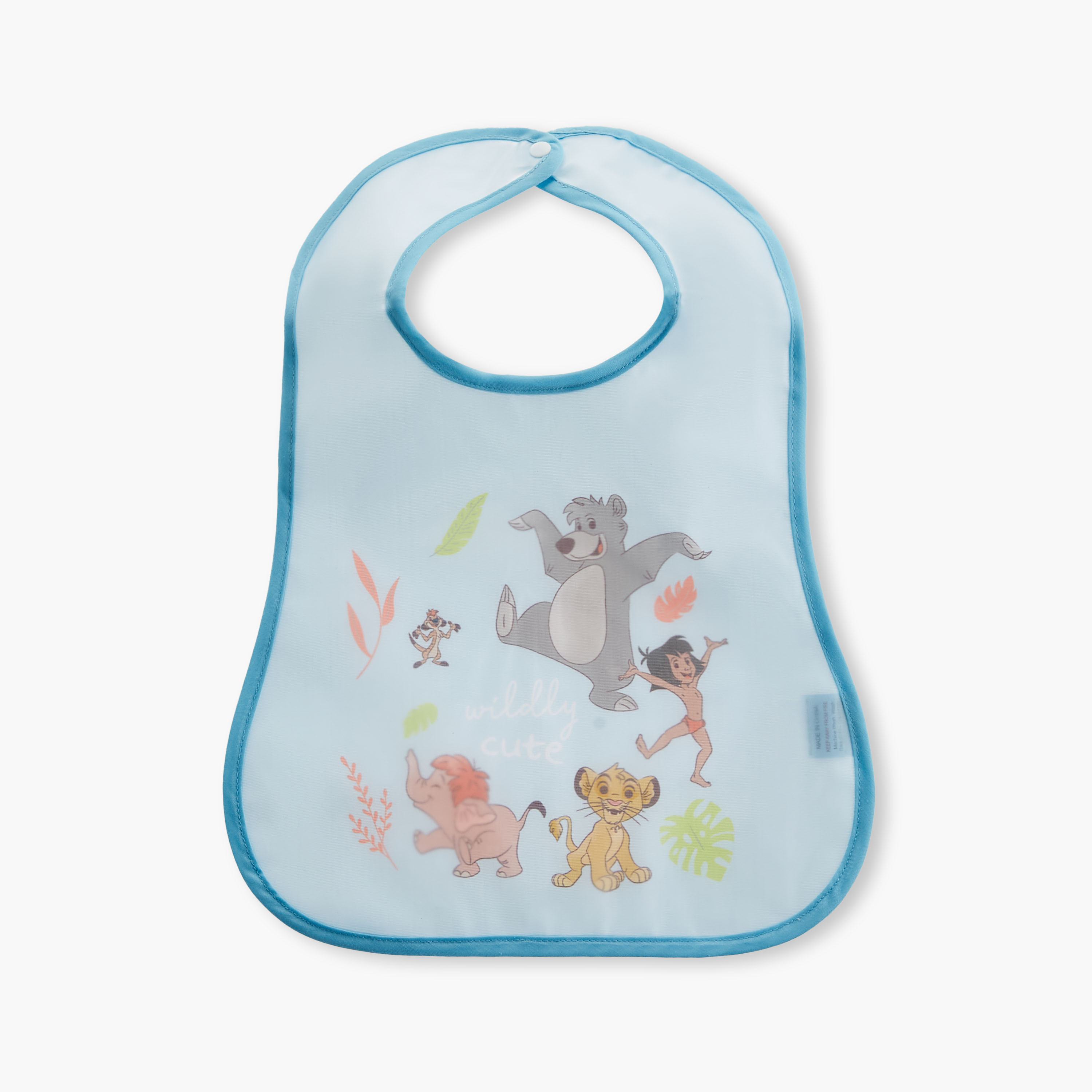Disney Jungle Book Print Bibs with Button Closure - Set of 2-baby-feeding-bibs-image-2