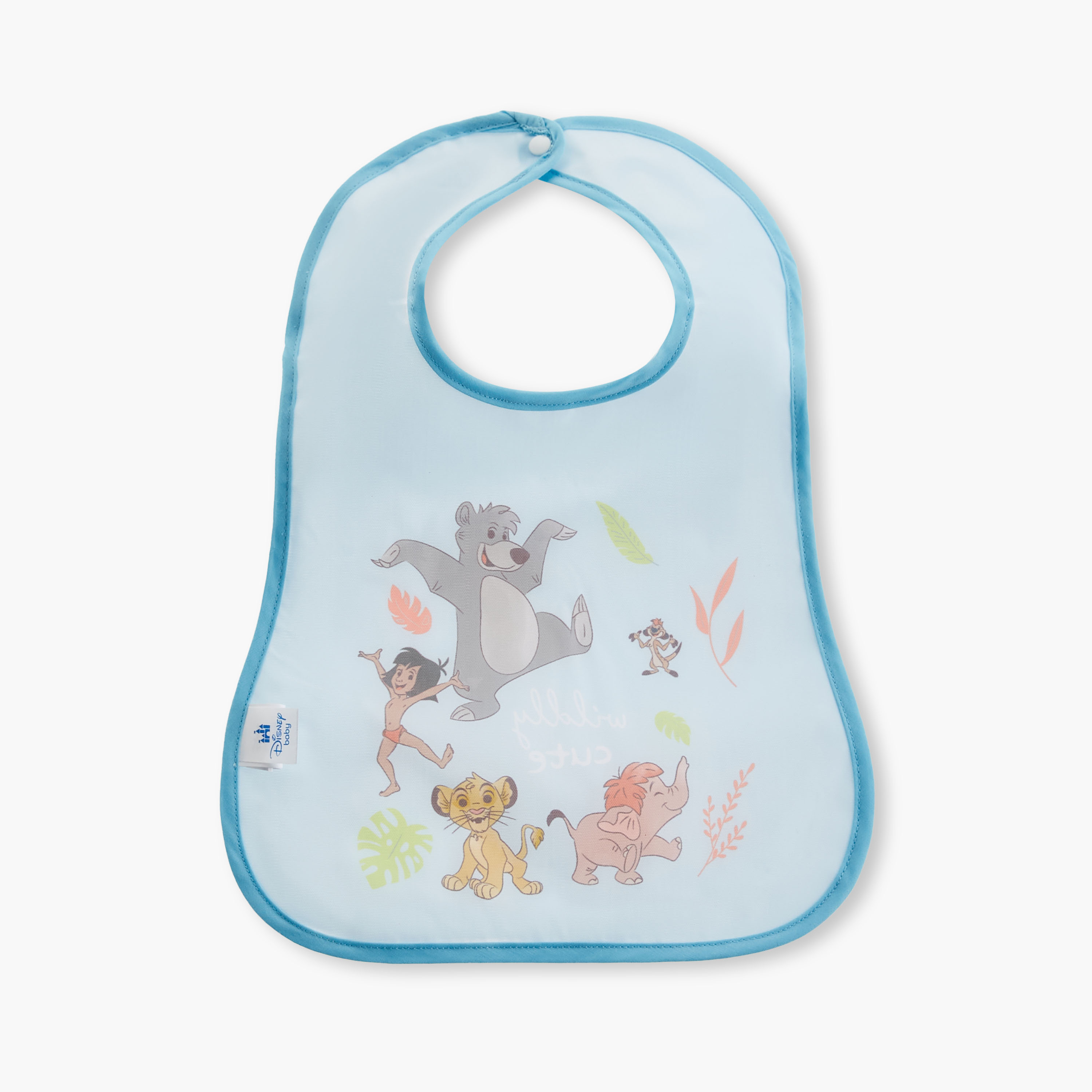 Disney Jungle Book Print Bibs with Button Closure - Set of 2-baby-feeding-bibs-image-4