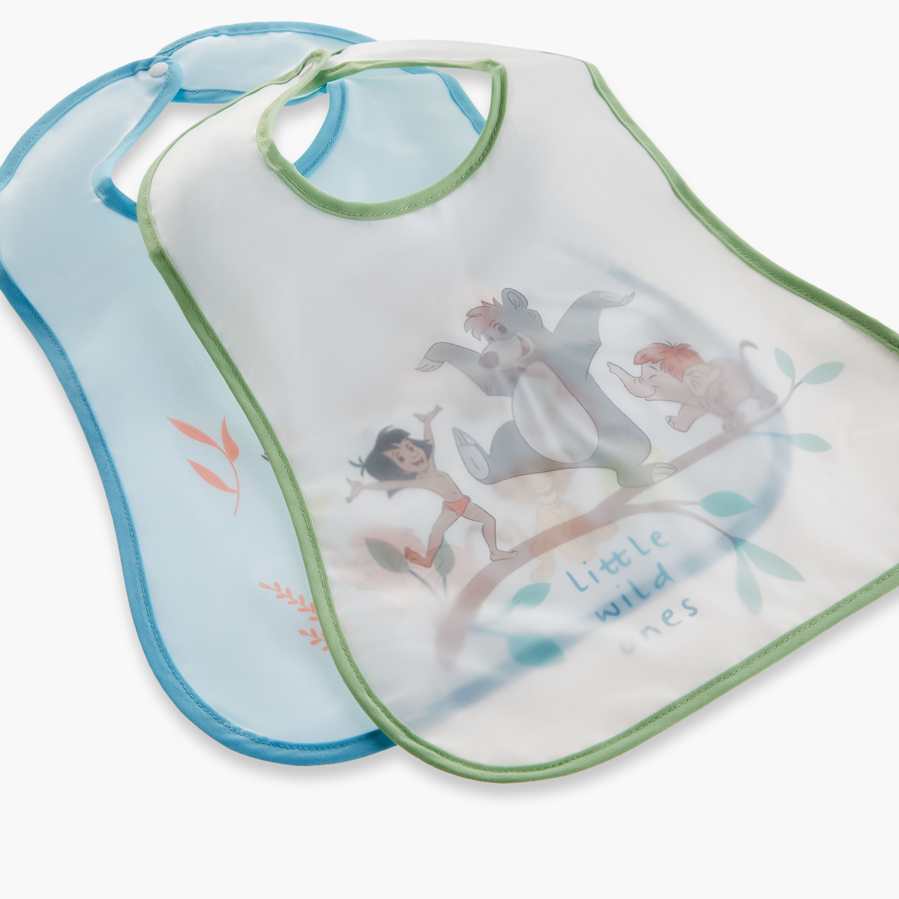 Disney Jungle Book Print Bibs with Button Closure - Set of 2-baby-feeding-bibs-image-5