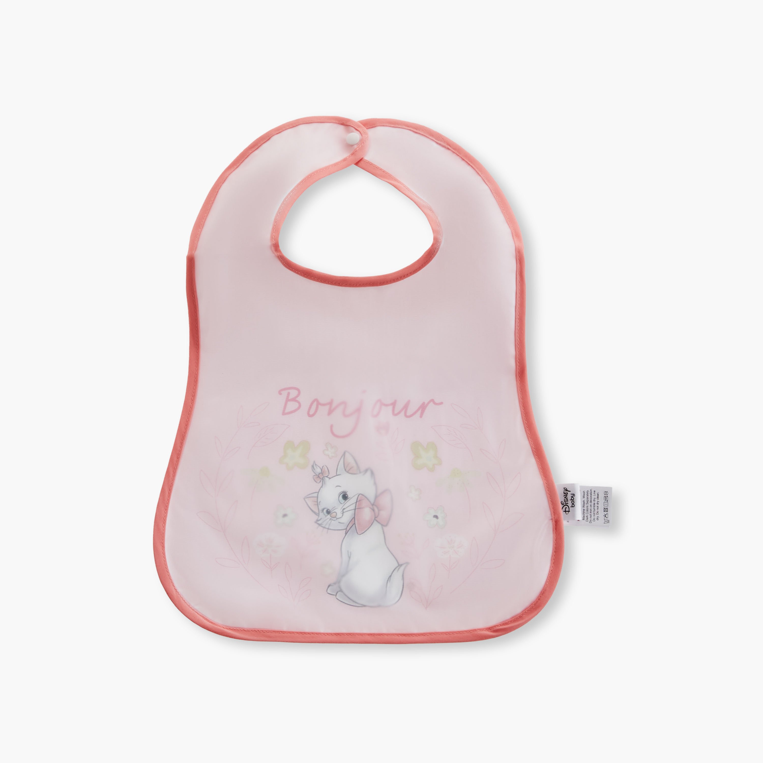 Disney Marie Print Bib with Button Closure - Set of 2-baby-feeding-bibs-image-2