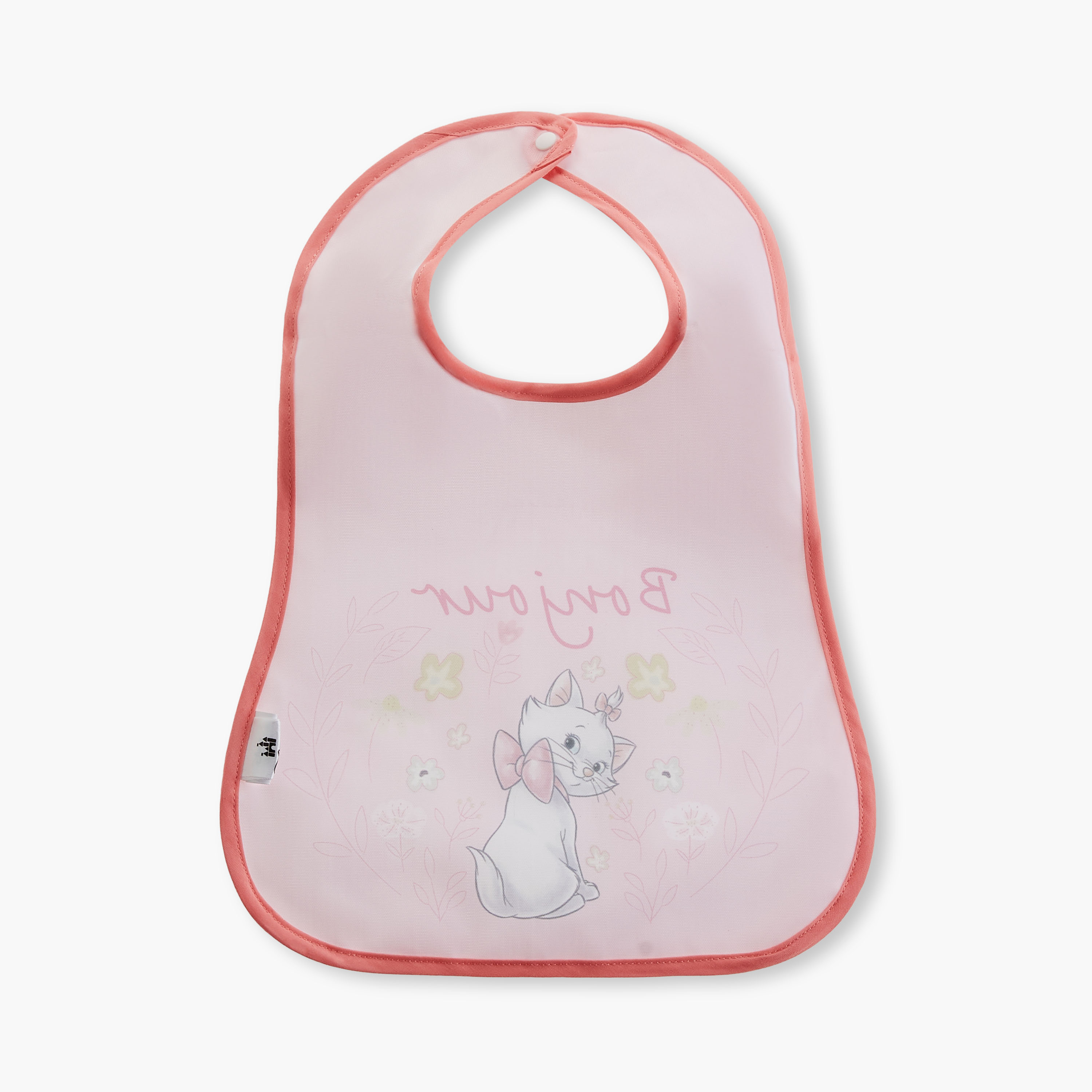 Disney Marie Print Bib with Button Closure - Set of 2-baby-feeding-bibs-image-4
