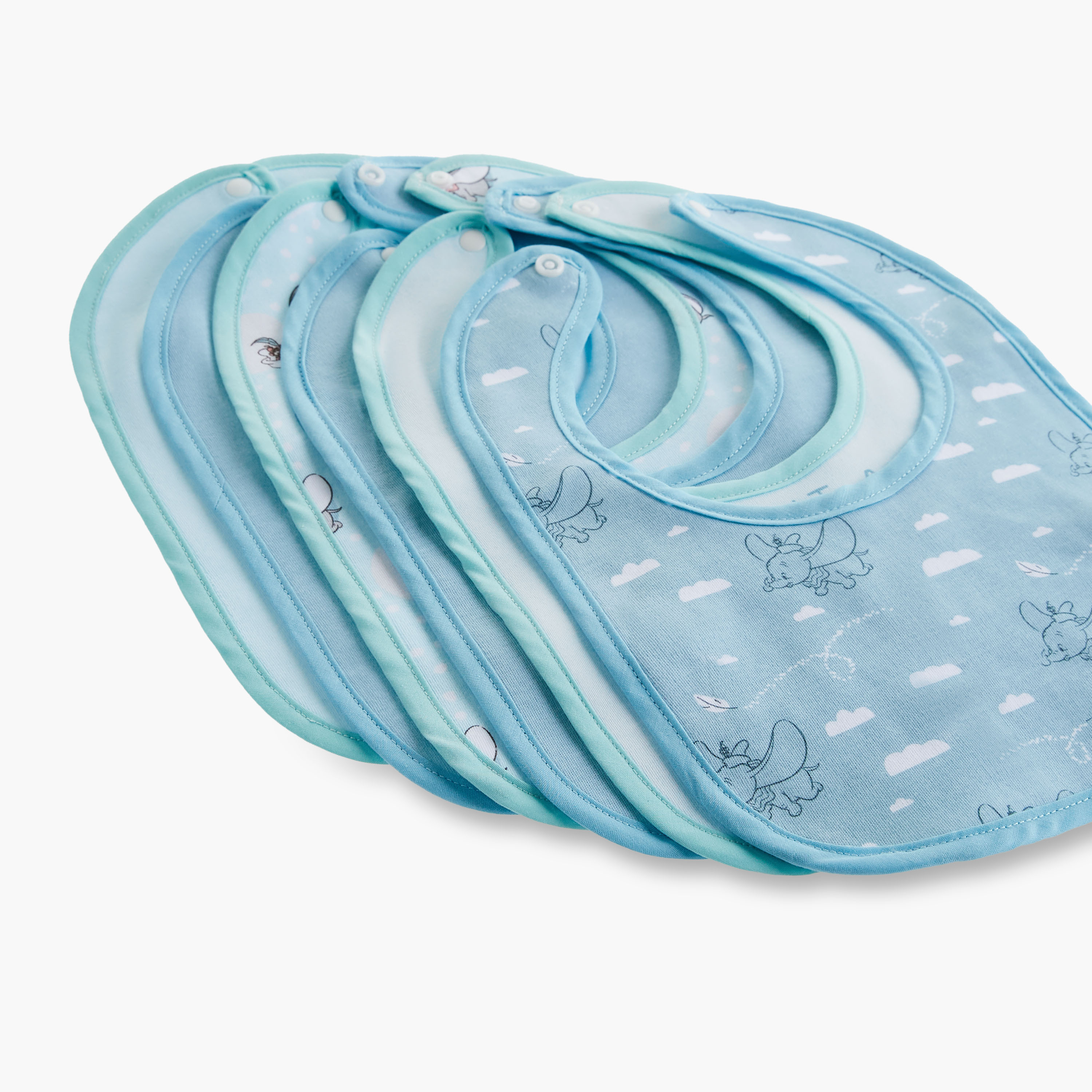 مريلة بزر إغلاق وطبعات دامبو من ديزني - طقم من 6 قطع-baby-feeding-bibs-image-9