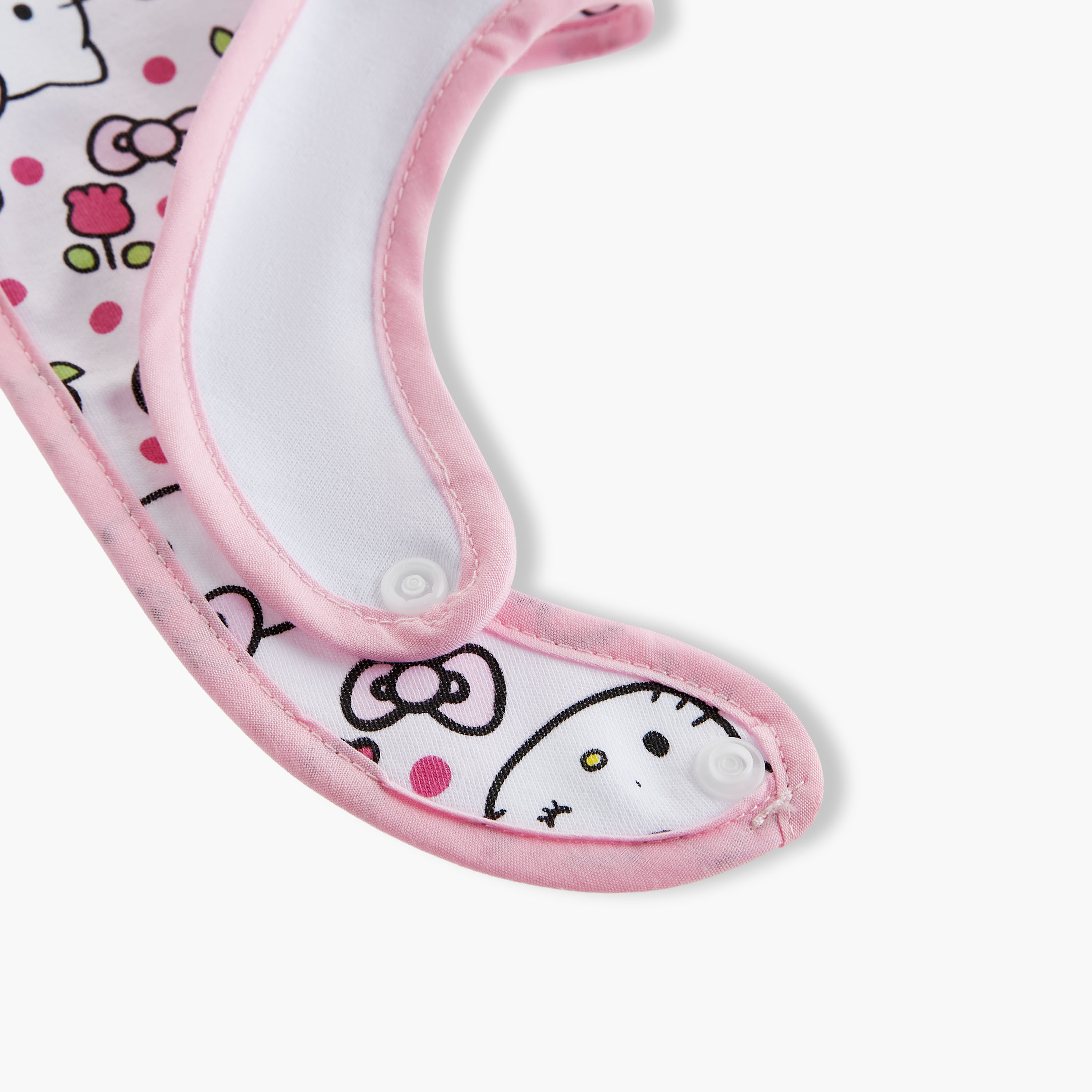 مريلة بزر إغلاق وطبعات هالو كيتي من ديزني - طقم من 6 قطع-baby-feeding-bibs-image-10