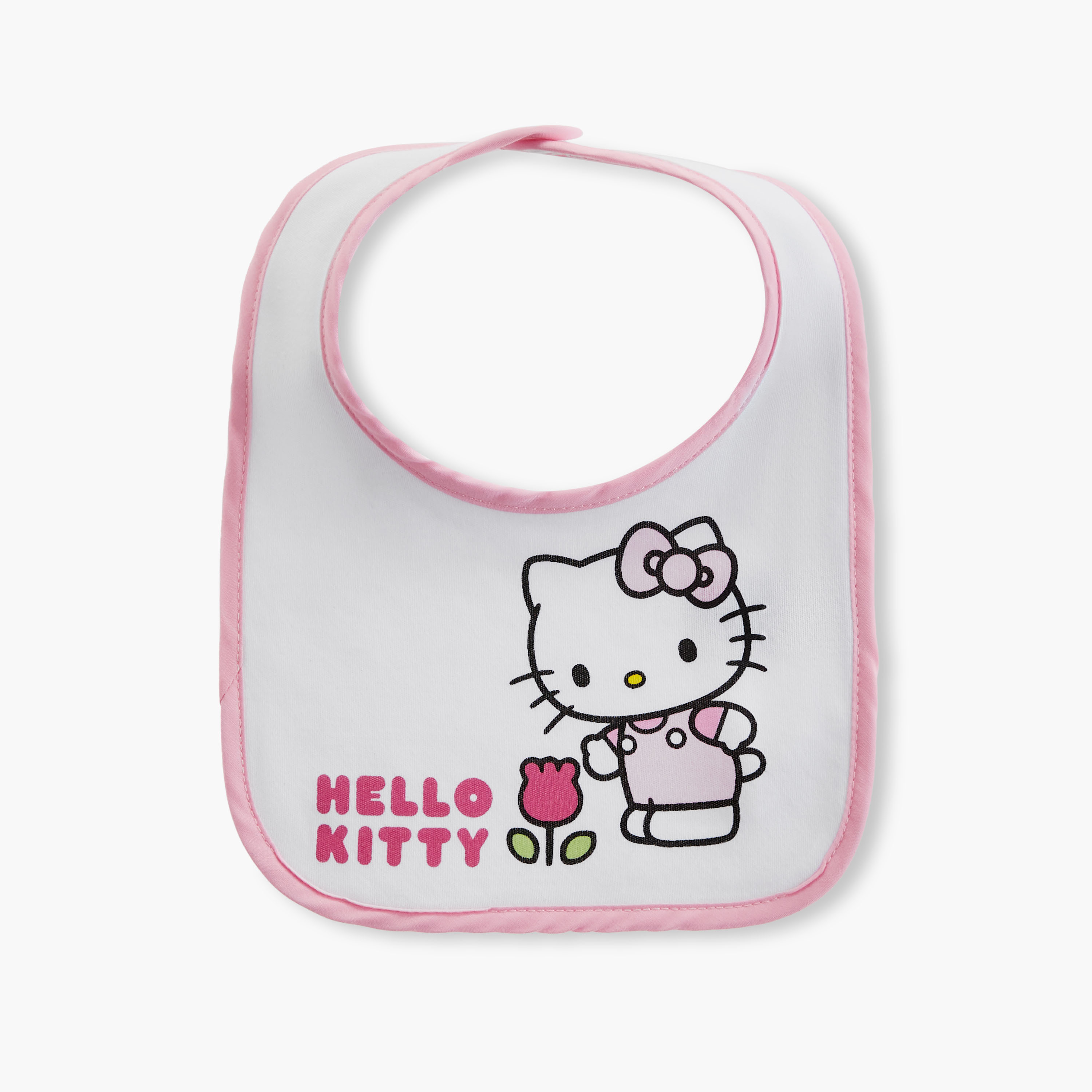 مريلة بزر إغلاق وطبعات هالو كيتي من ديزني - طقم من 6 قطع-baby-feeding-bibs-image-3