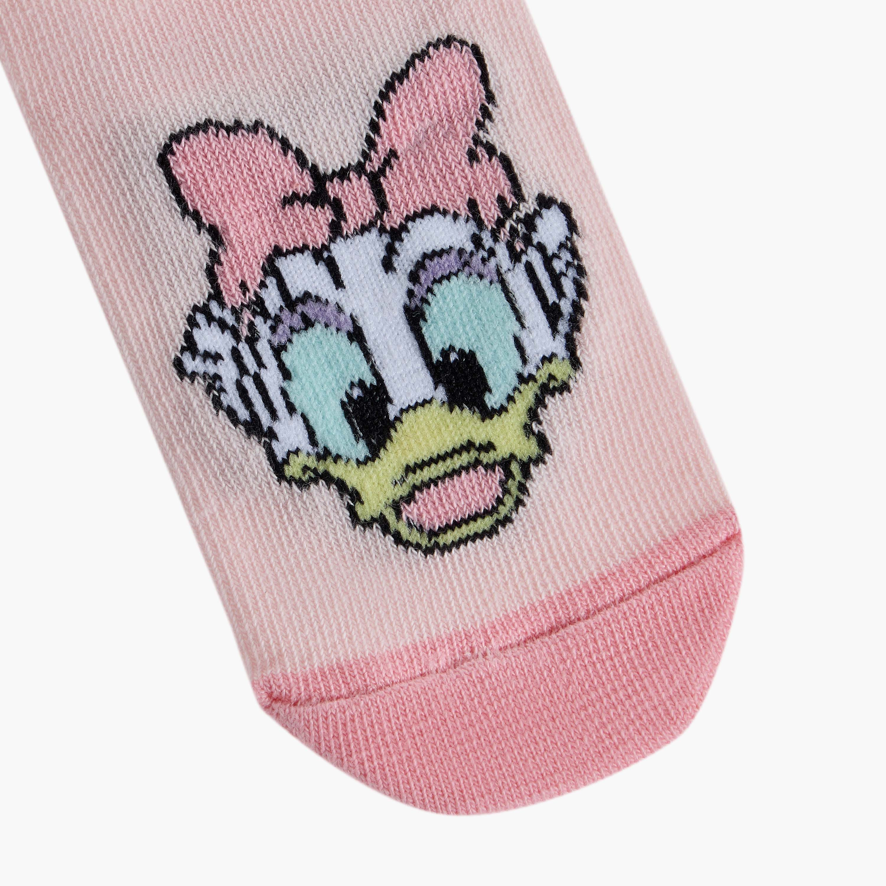 Disney Daisy Duck Print Ankle Length Socks - Set of 3-baby-girls-accessories-socks-image-3