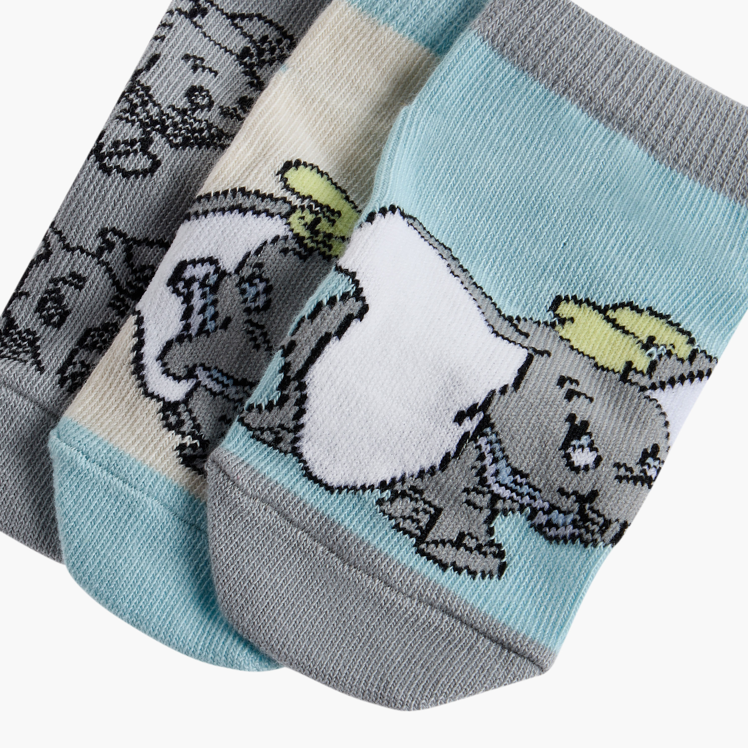 Disney Dumbo Print Ankle Length Socks - Set of 3-baby-boys-accessories-socks-image-4