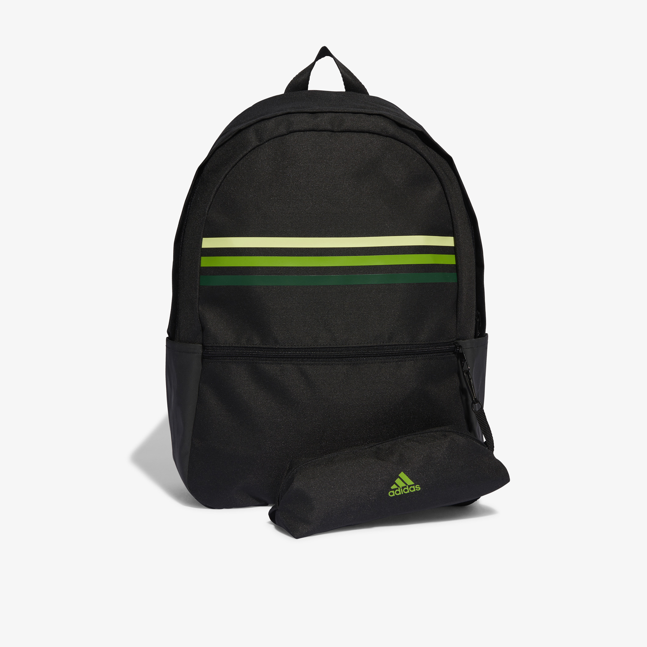 Adidas Logo Print Backpack with Adjustable Shoulder Straps with Pencil Pouch