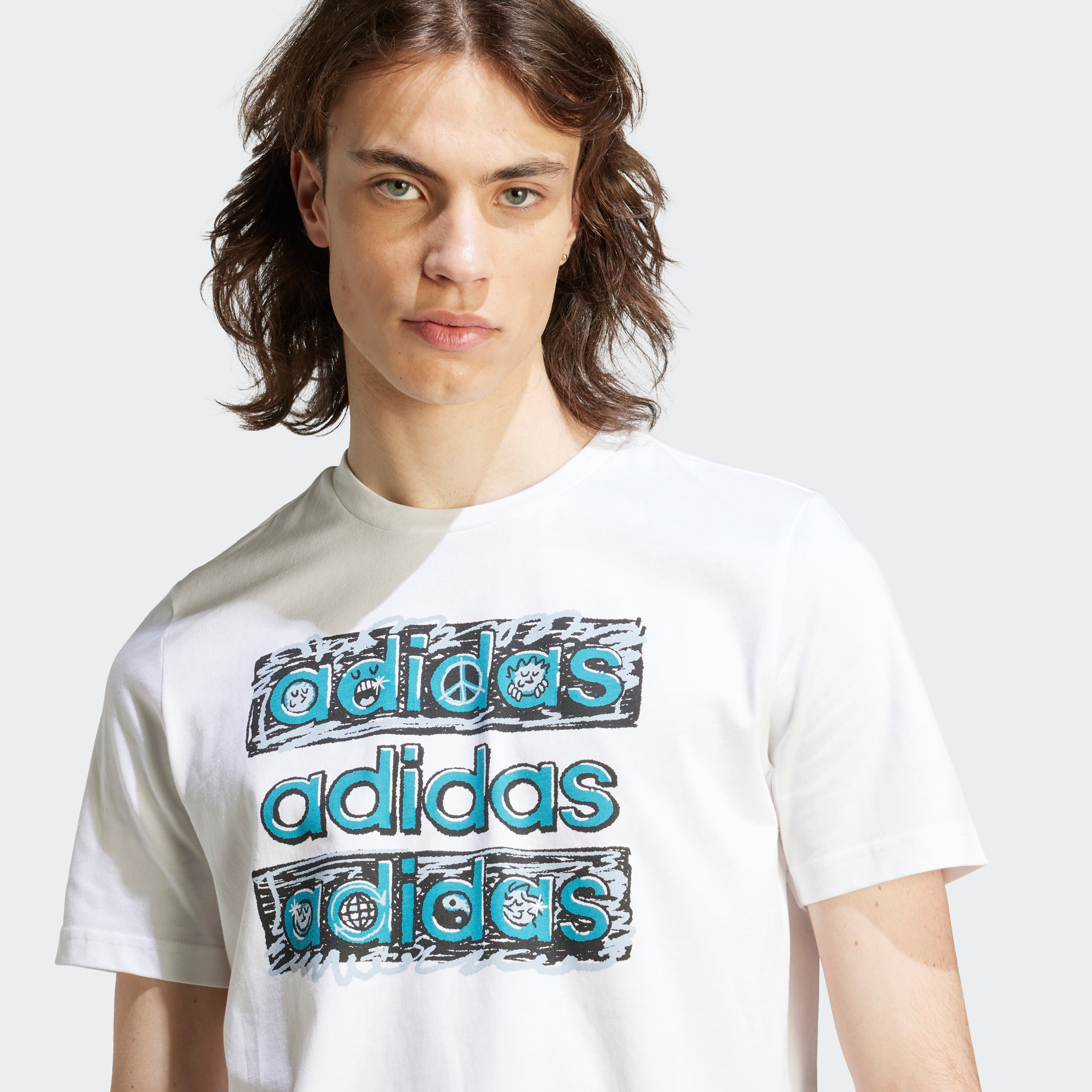 تي شيرت دودل متعدد للرجال سبورت وير من اديداس | او اي-men-clothing-sportswearandactivewear-tshirtsandpolos-image-3